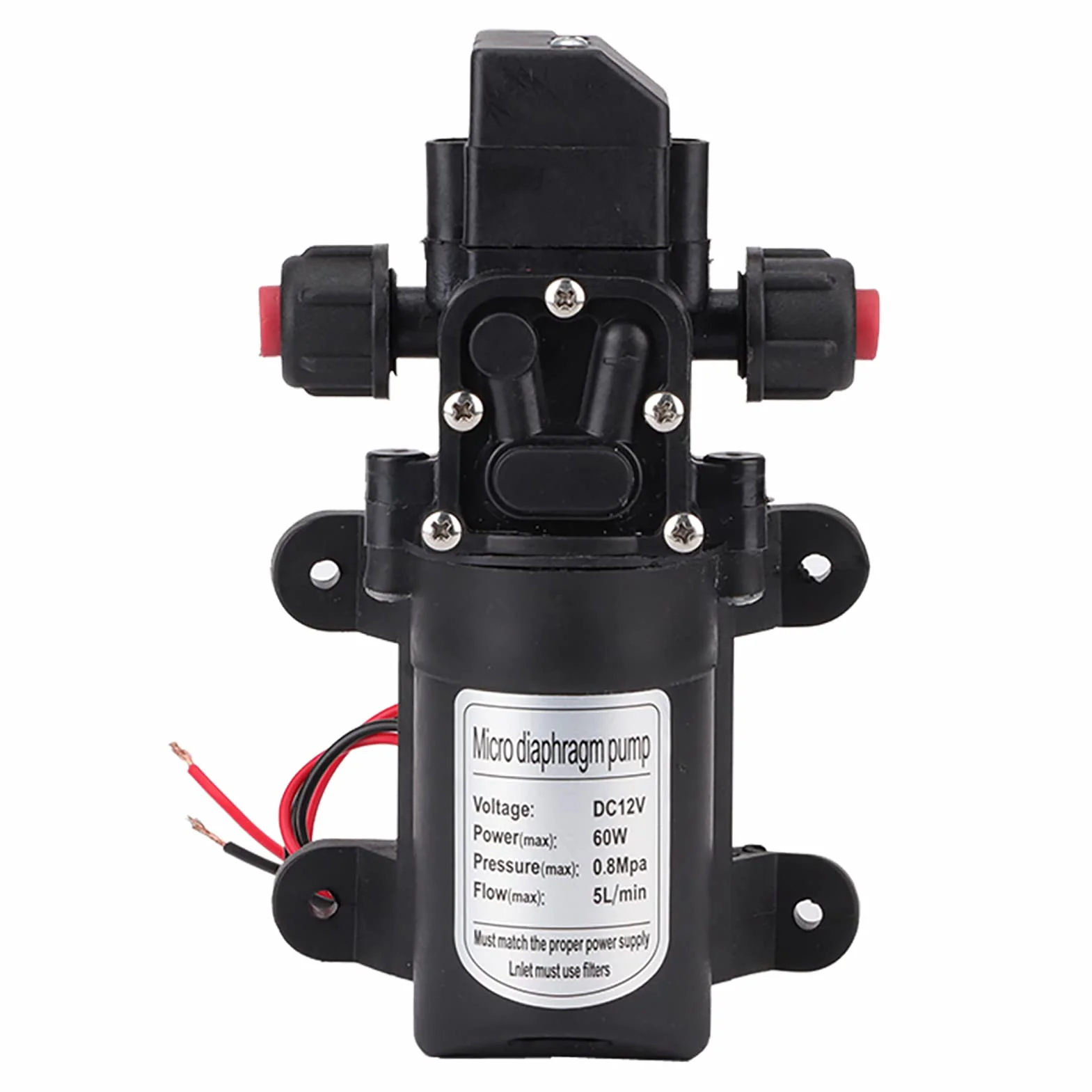 Wysokociśnieniowa pompa wodna 12 V - 5 l/min DC12V 116Psi Samozasysająca przyczepa kempingowa łódź kempingowa nawadnianie ogród nawadnianie