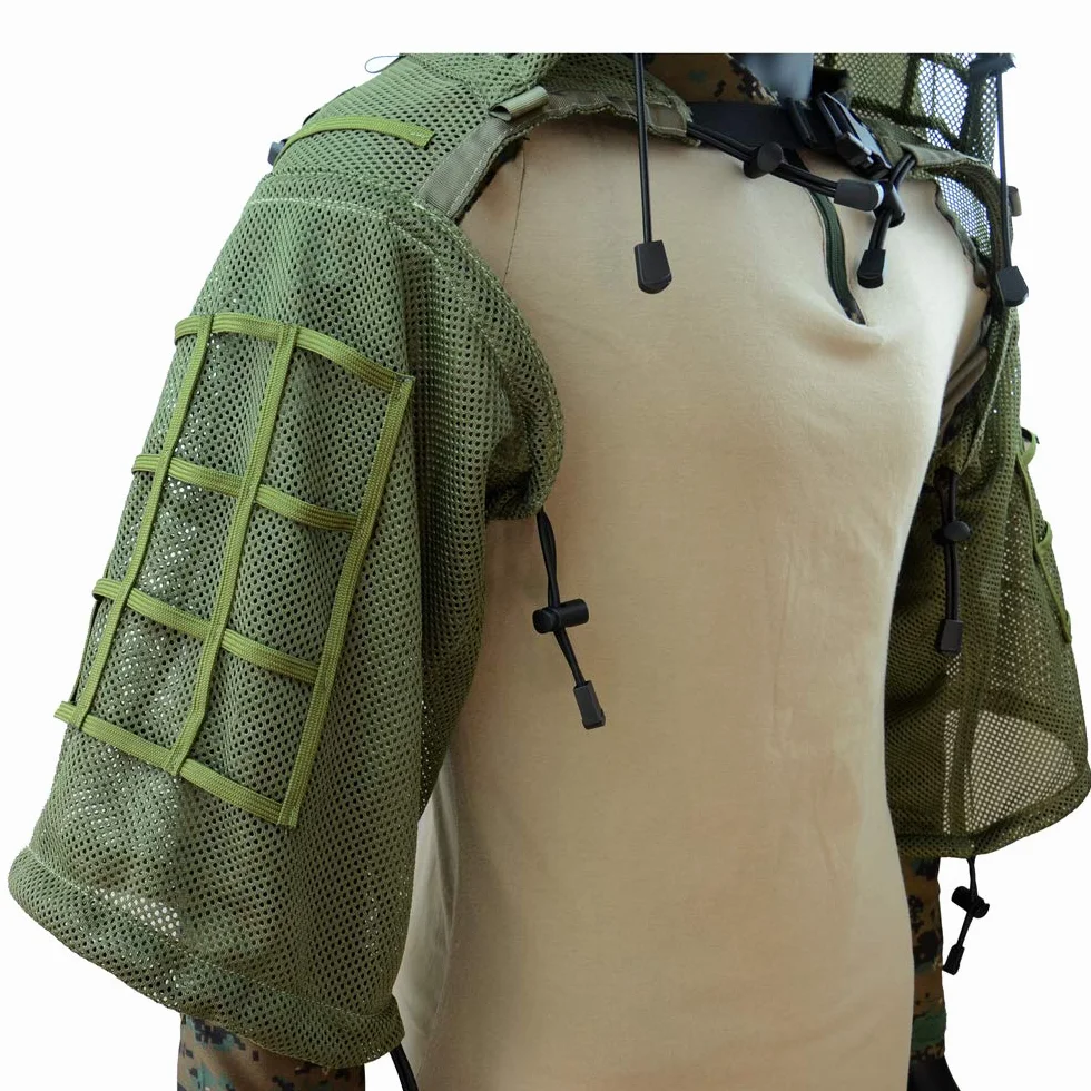 ROCOTACTICAL Sniper Ghillie Suit Foundation, Ripstop, Ghillie Viper Hood, kamuflażowy płaszcz snajperski