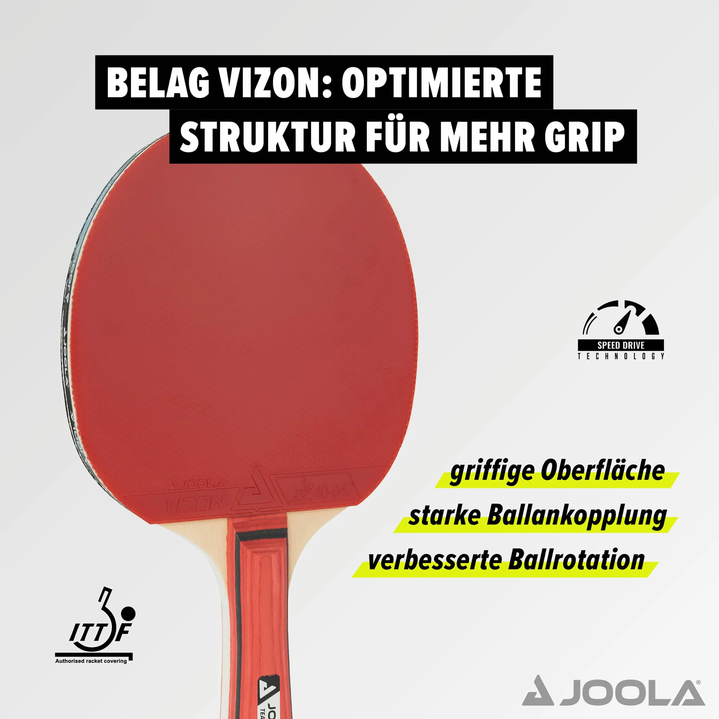 Joola Uniseks Team 52004 Rakieta, Czerwony, 35 x 35 x 35 cm, 162 g