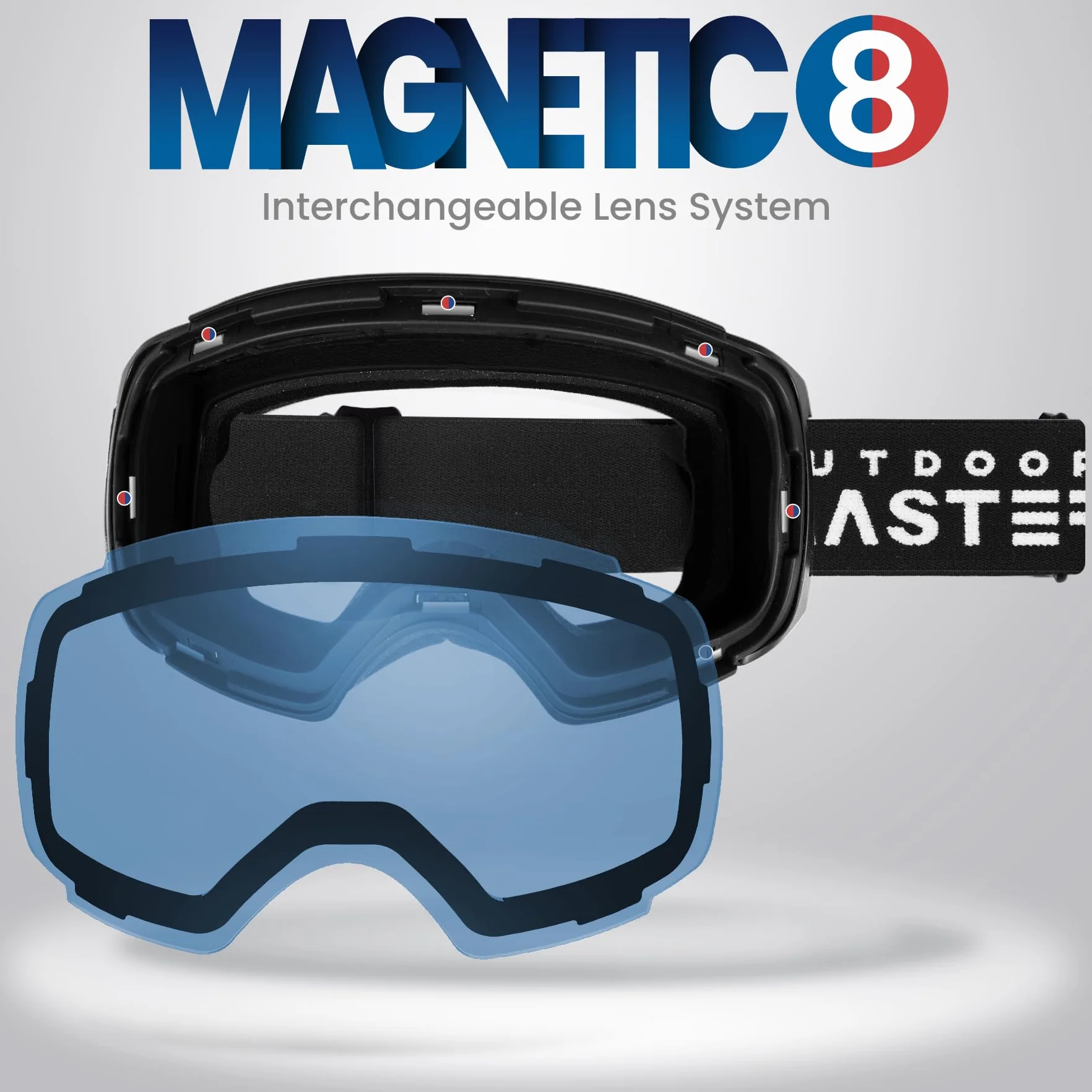 OutdoorMaster Gogle narciarskie PRO wymienne soczewki