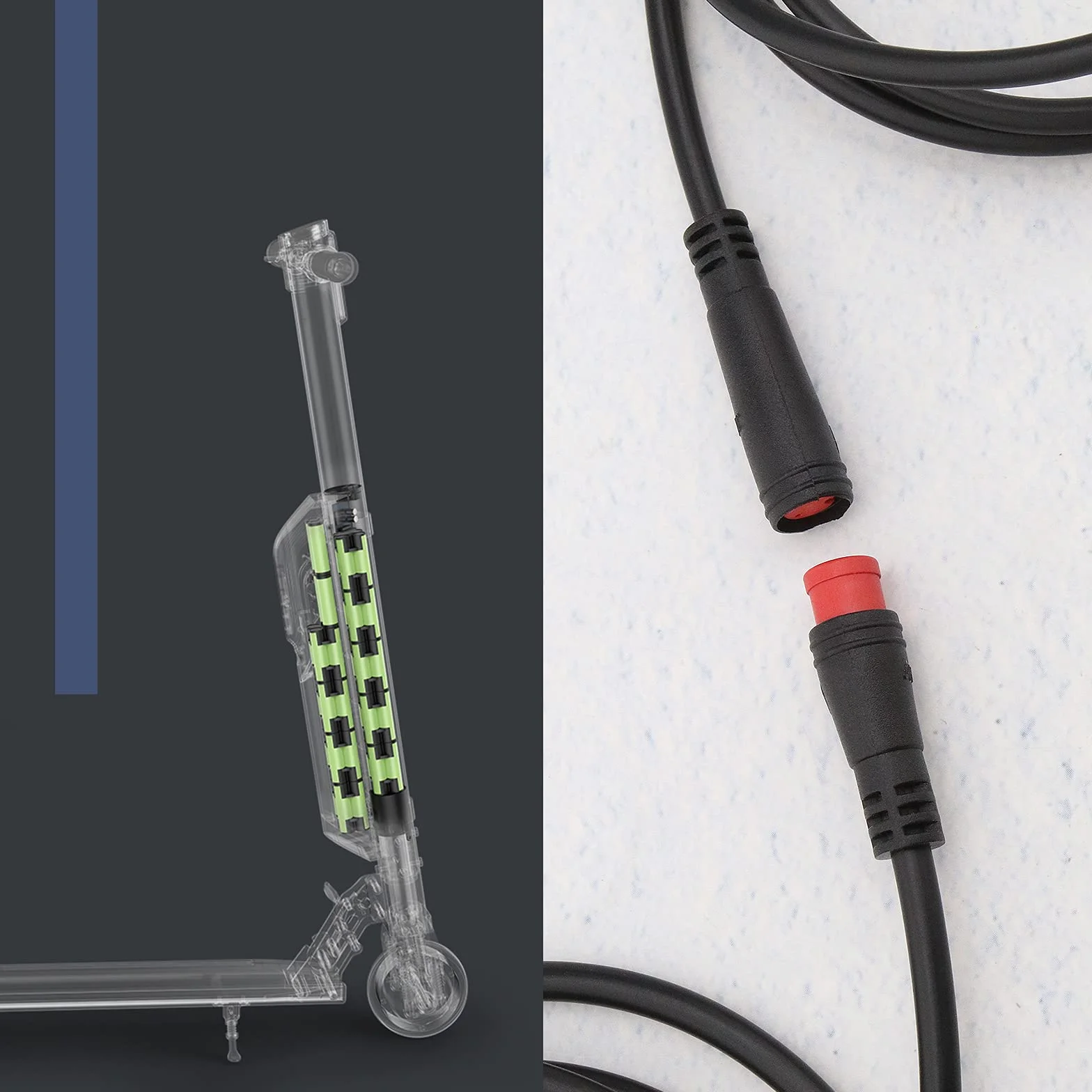 Wodoodporny kabel przedłużający IP65 M8 2-pinowy męski i żeński 24AWG