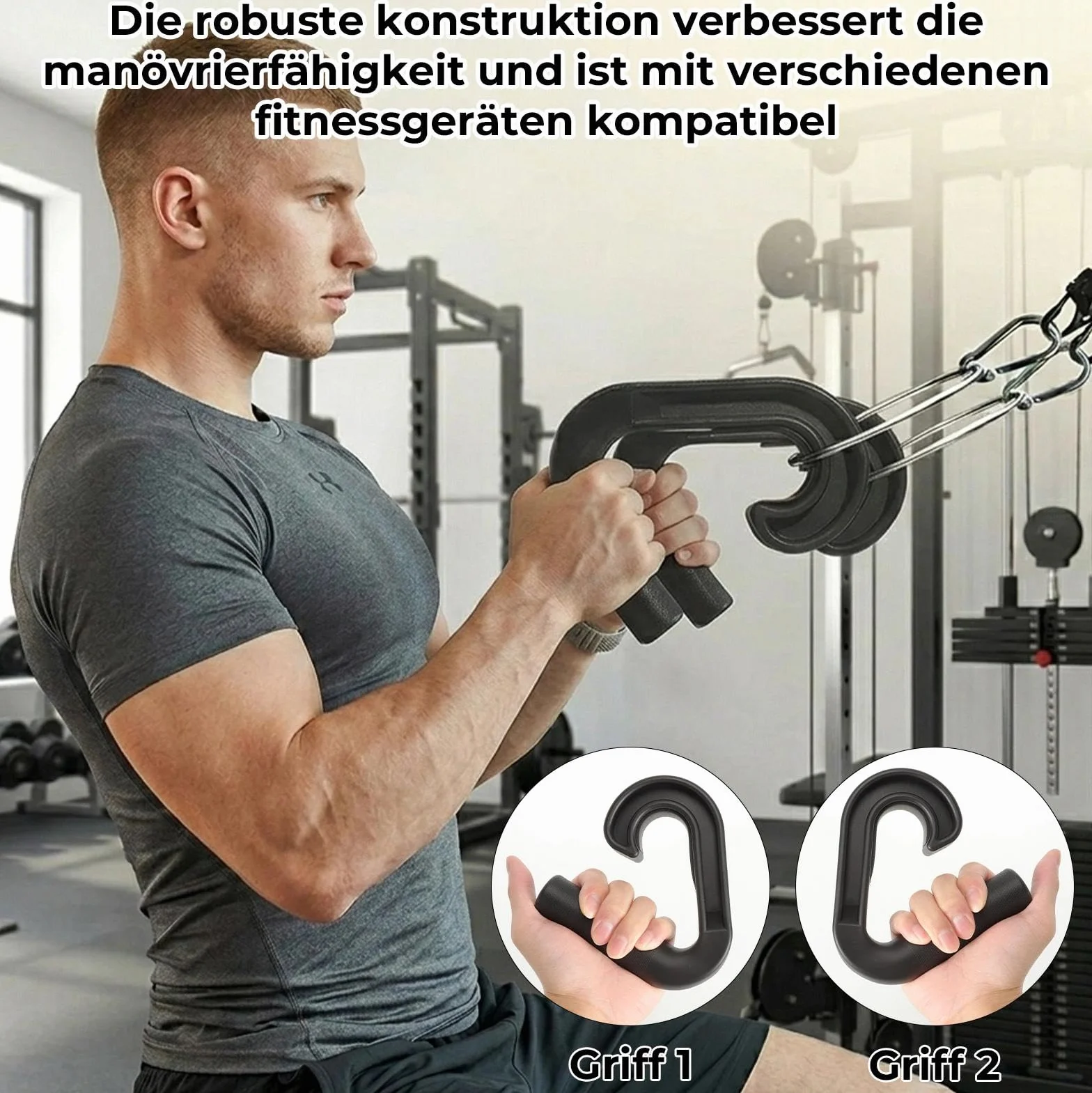 2 szt. Double D Fitness uchwyty 90 stopni, haki do podciągania, uchwyty do podciągania, uchwyty do podciągania, do drążków do podciągania, treningu pleców, długich hantli
