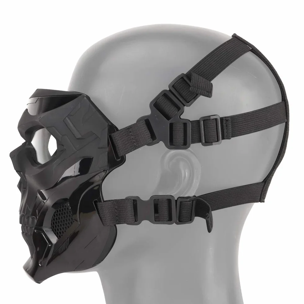Paintball kask taktyczny maski czaszki oddychające strzelanie maski myśliwskie mężczyźni pełna twarz airsoft wojskowa maska na imprezę Halloween