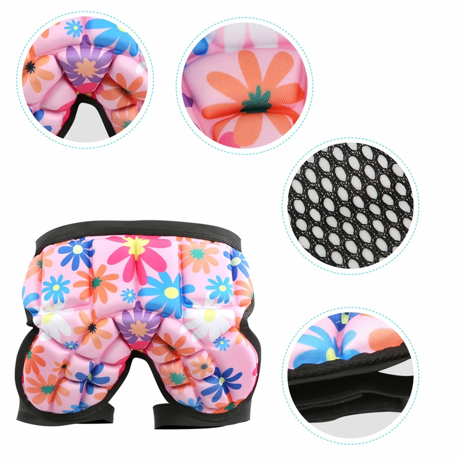 Ochraniacz na narty i biodra Eva Elastic Cotton Pad dla dzieci, odporny na uderzenia, Skating Protect Tailbone, czerwony