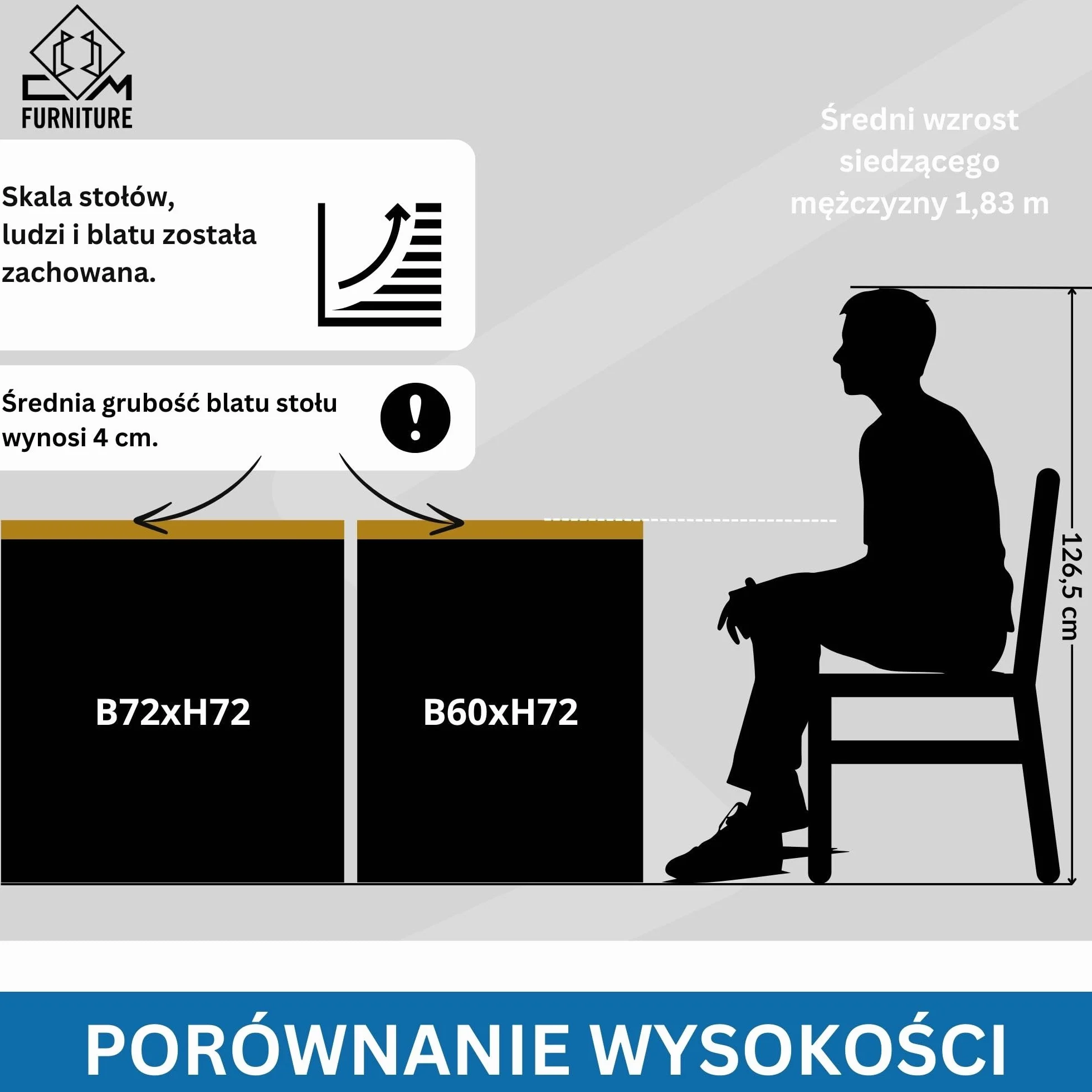 Metalowe Nogi do Stołu 72 cm Czarne Prostokątne Płozy Malowane Proszkowo