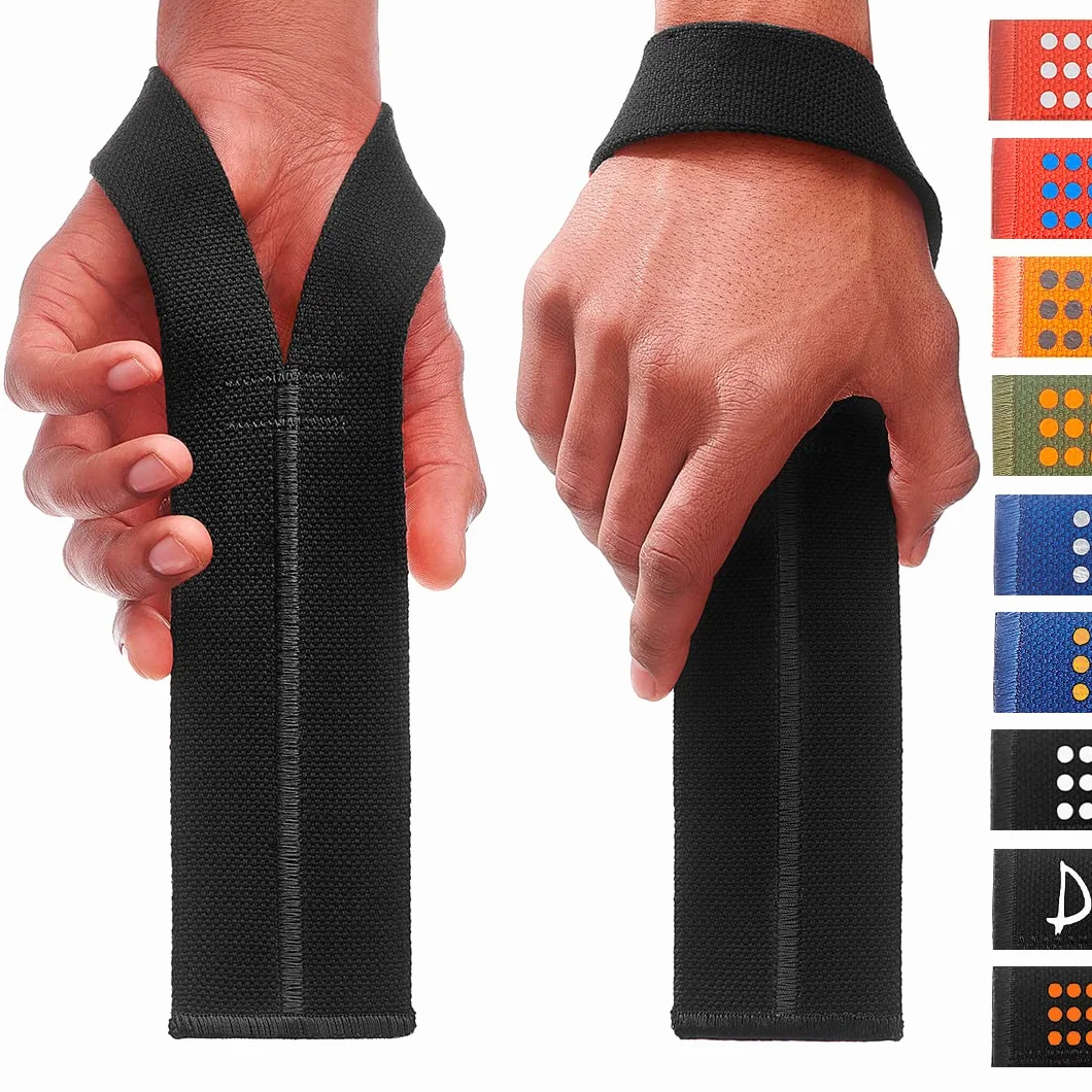 WARM BODY COLD MIND V1 Podnoszenie Pasków na Nadgarstek do Olimpijskiego Podnoszenia Ciężarów - Lifting Wrist Straps for Weightlifting, Crossfit, Deadlift, Wytrzymałe Bawełniane Opaski na Nadgarstek