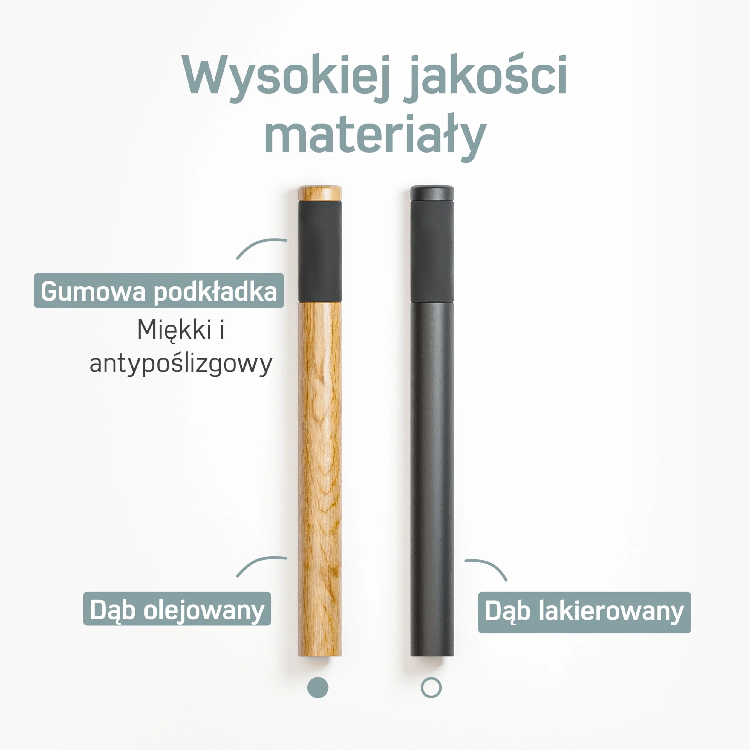 Borgen Uchwyt ścienny do rowerów drewno gumowa podkładka MTB szosowy miejski