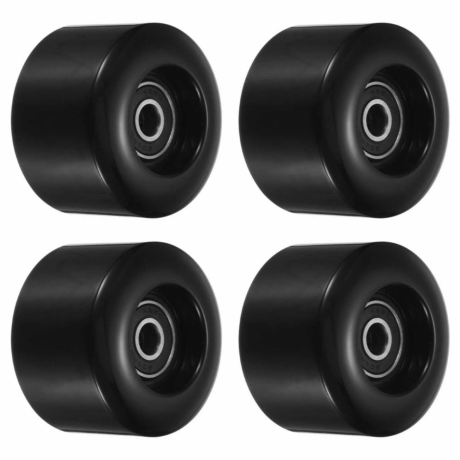 PATIKIL 55 mm koło do deskorolki z łożyskami ABEC-9, 4-pak koła uliczne do deskorolek Cruiser koło zapasowe 80 A, czarne