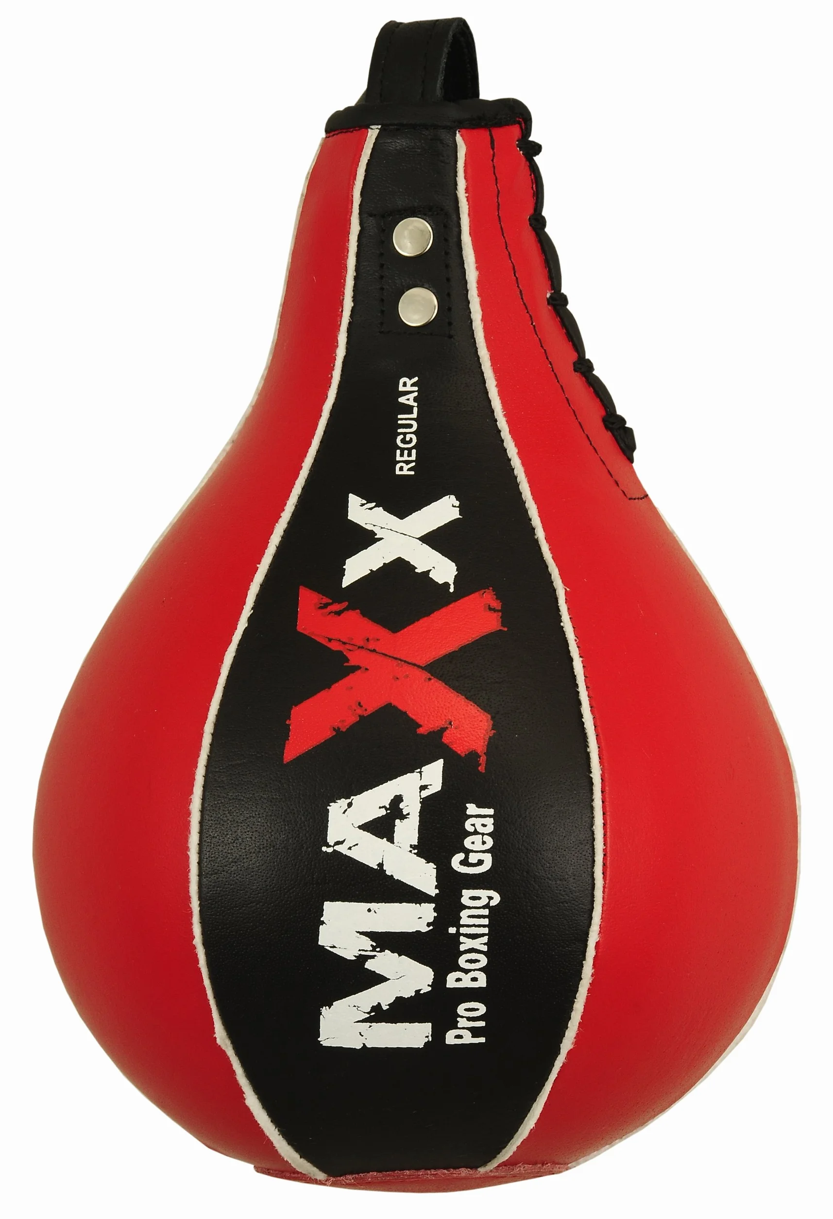 Maxx Speeding Punch Rex skórzana piłka prędkości i darmowa obrotowa bokserska torba bokserska Speedy Power strength (czarny czerwony)