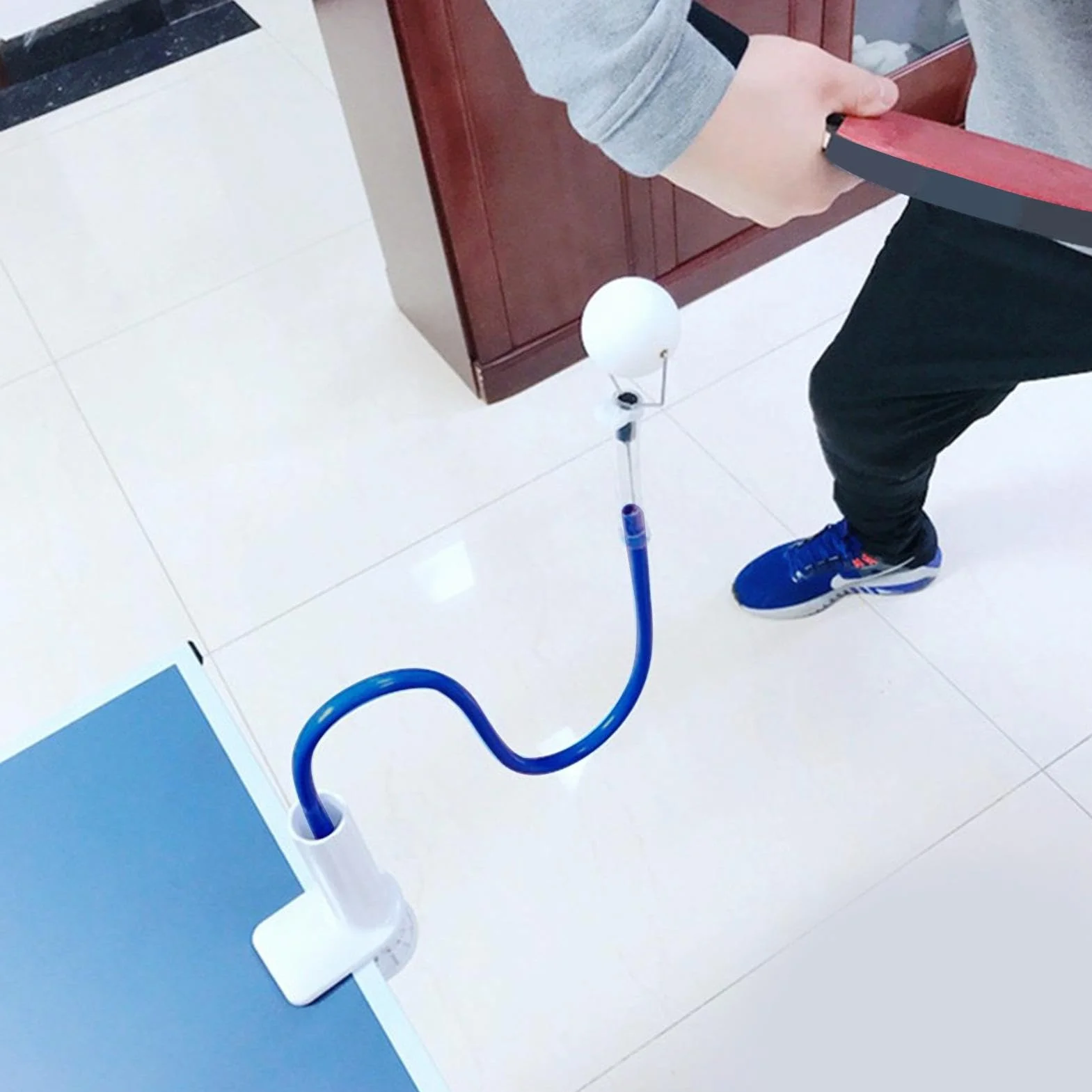 Table Tennis Trainer - Adjustable Fixed Professional Robot, Portable Equipment for Home, Travel or Club