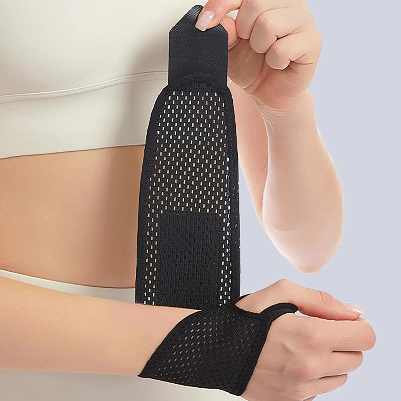 Opaska uciskowa na nadgarstek regulowana stabilne wsparcie sportowa