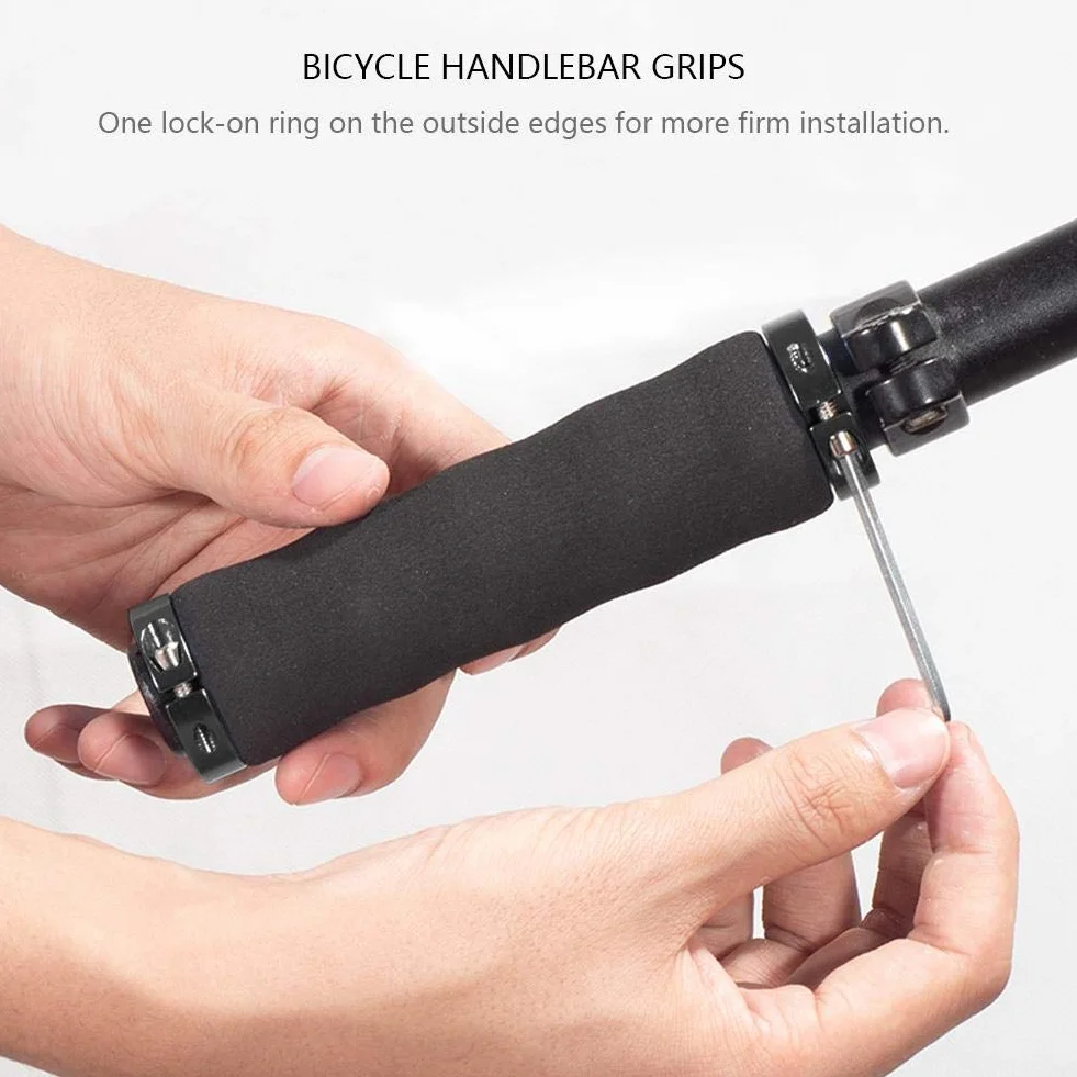 Yosoo Health Gear Zamykane uchwyty do rowerów górskich, blokada kierownicy rowerowej, antypoślizgowe uchwyty kierownicy do roweru górskiego BMX, 1 para