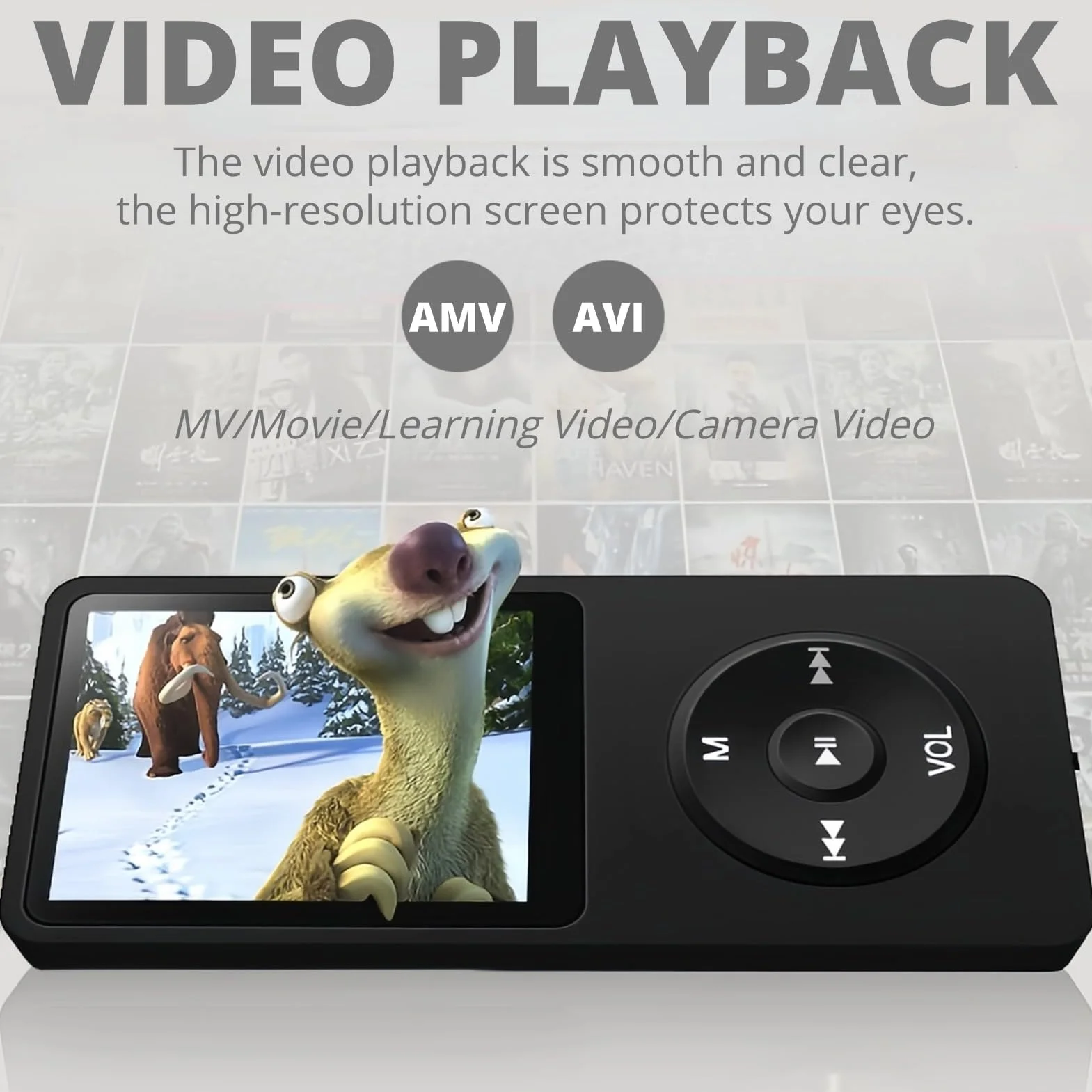Odtwarzacz MP3 MP4 dla Dzieci 1,8 Cala Ekran HD Radio FM Słuchawki Przenośny Audio HiFi Dyktafon Różowy