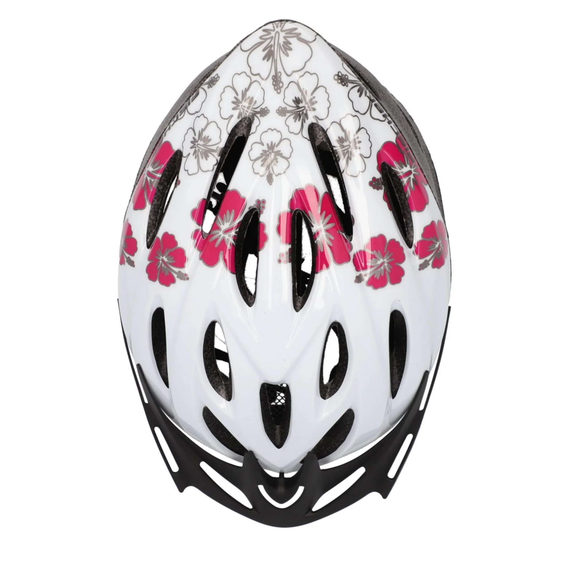 FISCHER Kask rowerowy dla dorosłych, kask rowerowy Hawaii, rozmiar S/M, 54-59 cm, biało-różowy