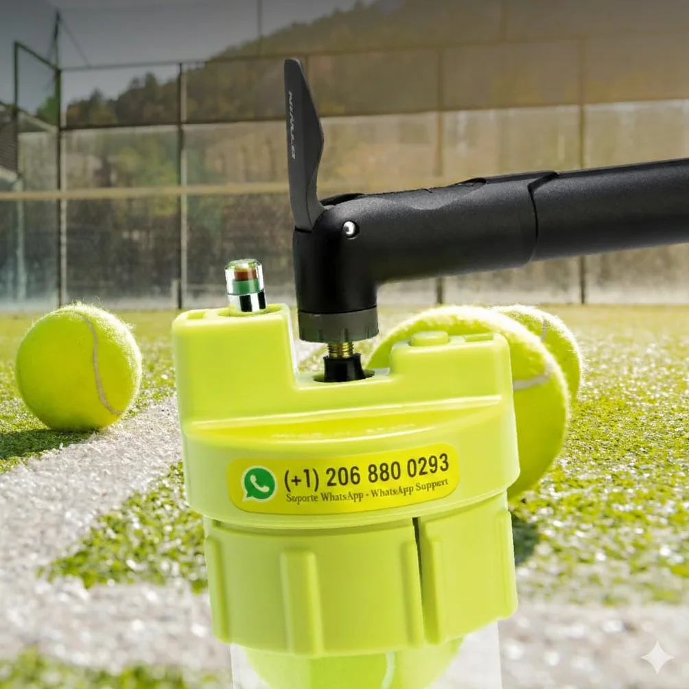 Ball Rescuer Przekształca pojemniki na piłki do padla lub tenisa w puszkę ciśnieniową o mocy 30 PSI – Możliwość dostosowania do trzech lub czterech kulek (opakowanie nie wchodzi w zakres dostawy).