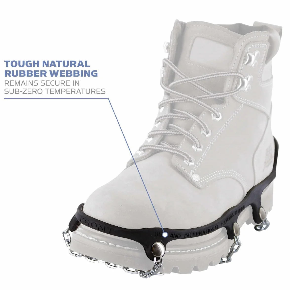 YAKTRAX Łańcuchy Heavy Duty Trakcja do wędrówek Cleats, Durable TIG Welded Links, czarne