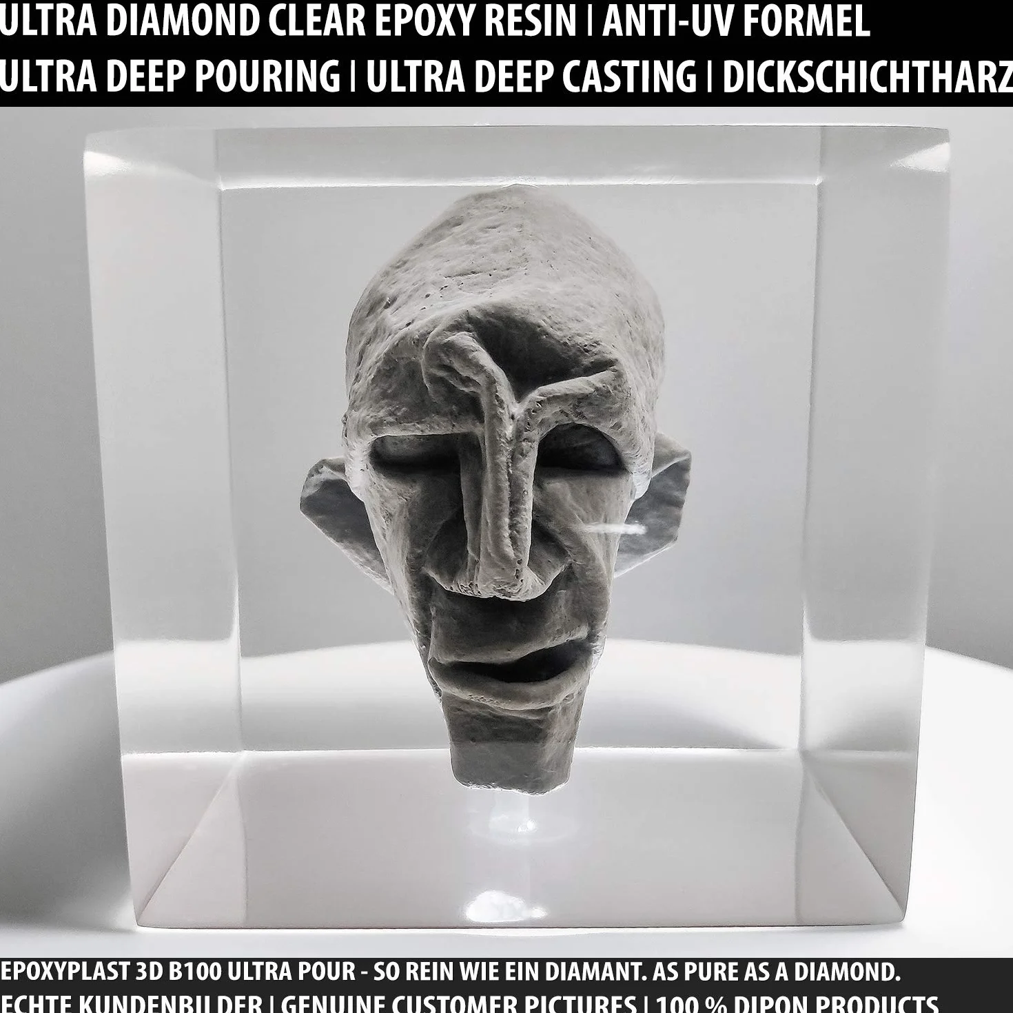 DIPON.DE Żywica epoksydowa 3D B100 Ultra POUR 30 kg przezroczysta ochrona UV