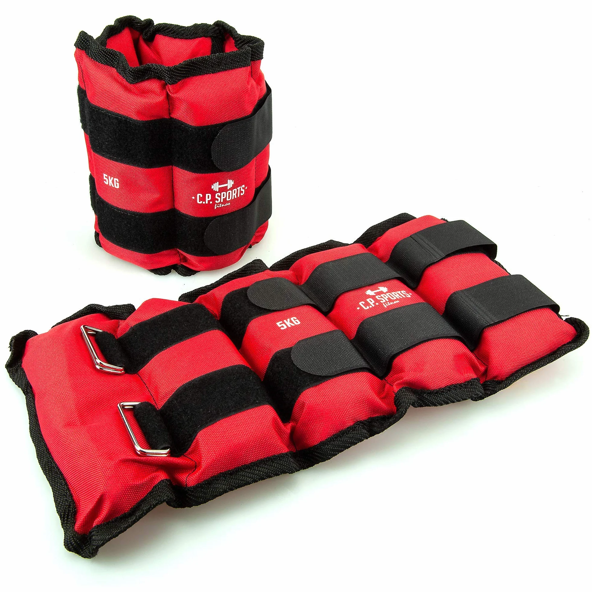 C.P.Sports Mankiety do obciążenia, pary lub zestawy na nadgarstki i kostki, obciążniki ramion i nóg | 0,5 kg do 8 kg | Waga do fitnessu, joggingu, wytrzymałości, kulturystyki