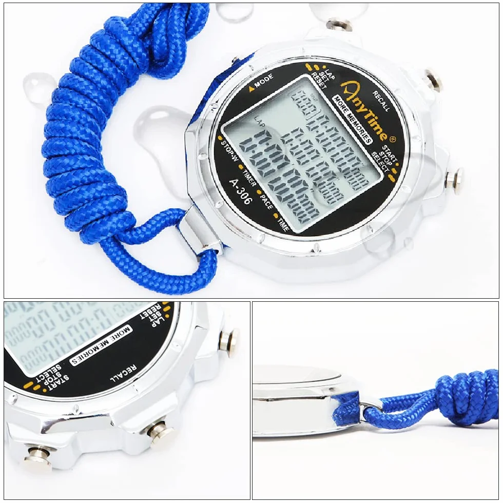 Sportowy stoper timer cyfrowy wyświetlacz 1/1000 sekund precyzyjny elektroniczny cyfrowy timer wodoodporny sporty na świeżym powietrzu