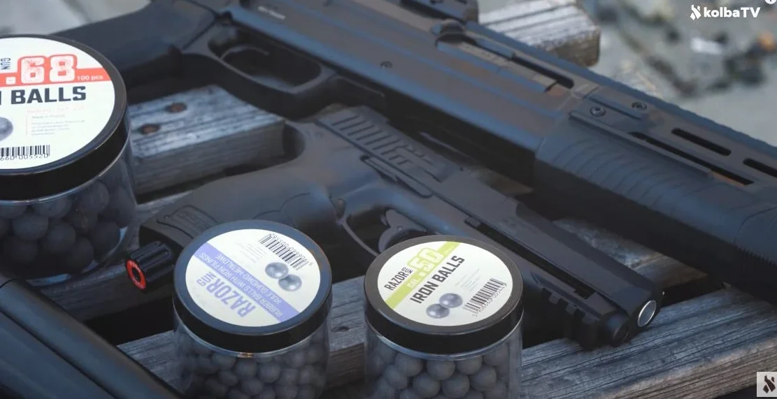 Kule gumowo-metalowe RazorGun 68 kaliber.68 20 sztuk do Umarex T4E HDS i SG-68
