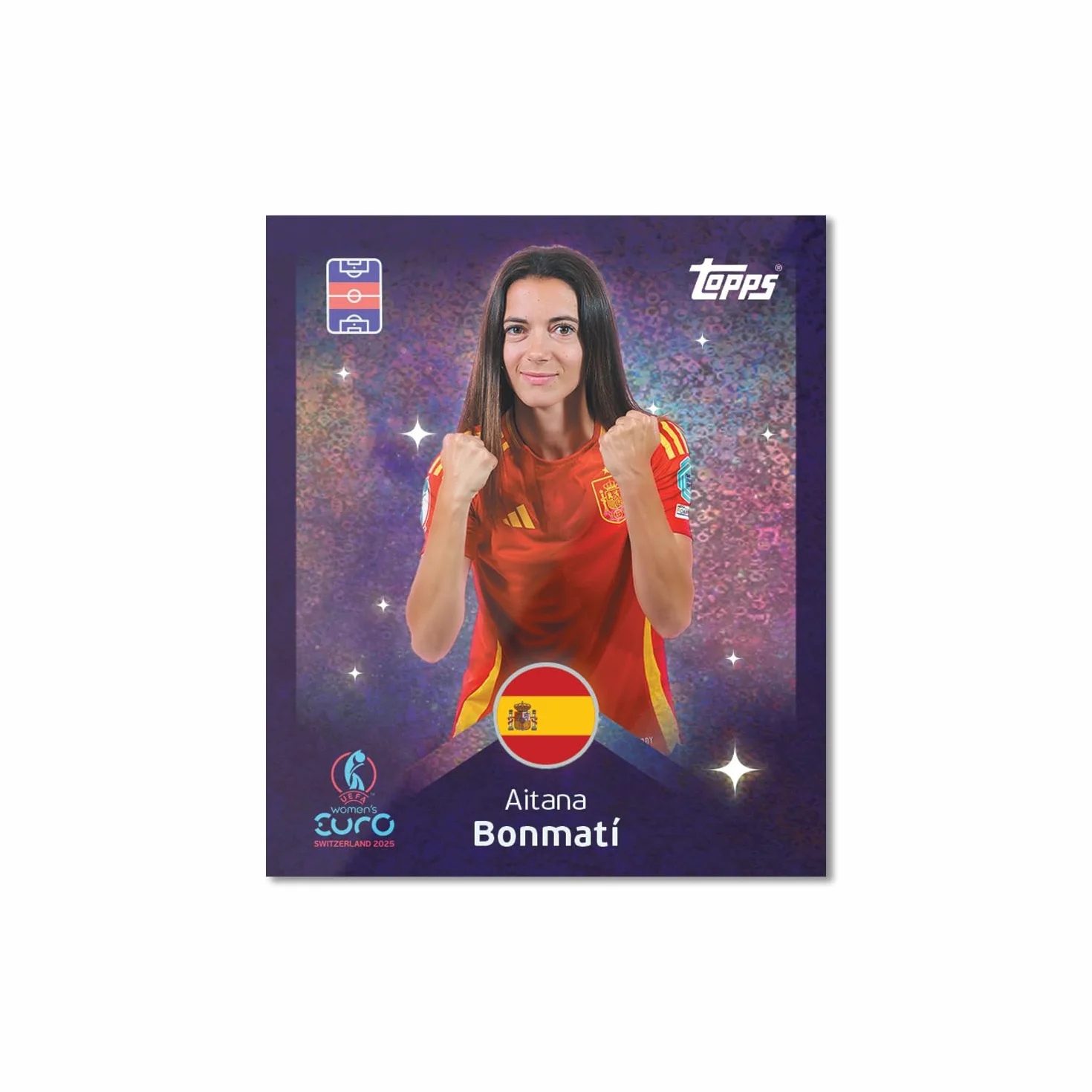 Topps Official Women's Euros 2025 Sticker Collection Box 300 naklejek