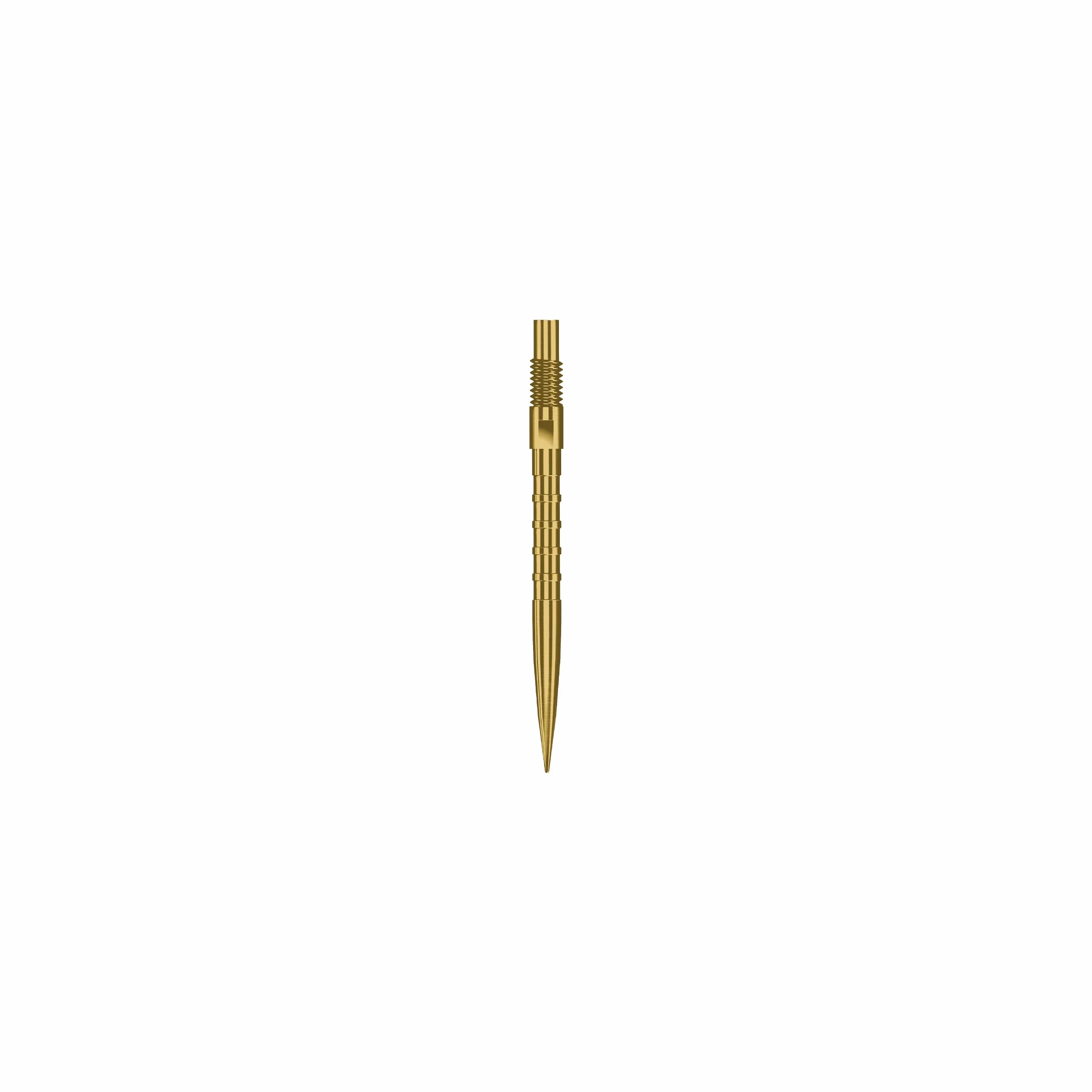 Harrows HM Grip Heavy Metal Quick Points – punkty do rzutek inspirowane Ryanem Searle z kwadratowymi pierścieniami na palec – system szybkiego punktu do szybkiej wymiany punktów, złoto 26 mm
