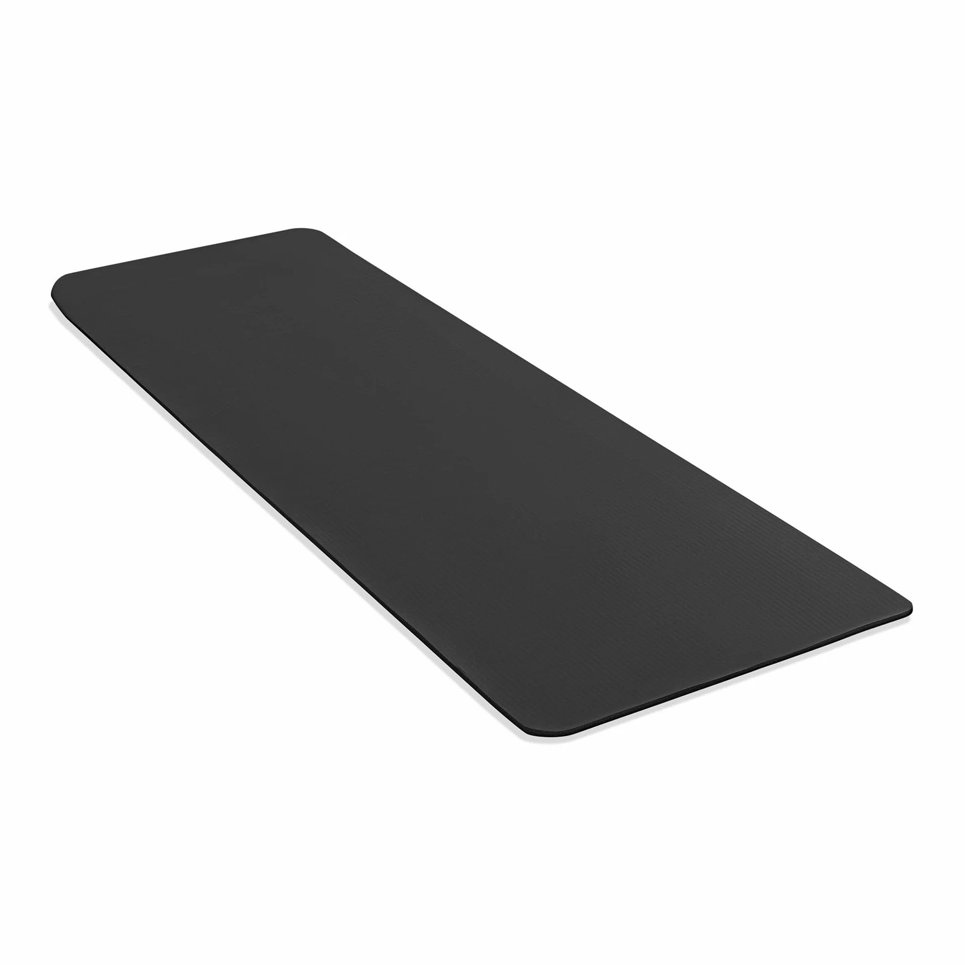 HyperMotion Mata do Ćwiczeń Fitness i Jogi NBR 183x61x0,8 cm Czarna, Antypoślizgowa, 8 mm, z Paskiem do Ćwiczeń i Przenoszenia, do Jogi, Pilatesu i Stretchingu