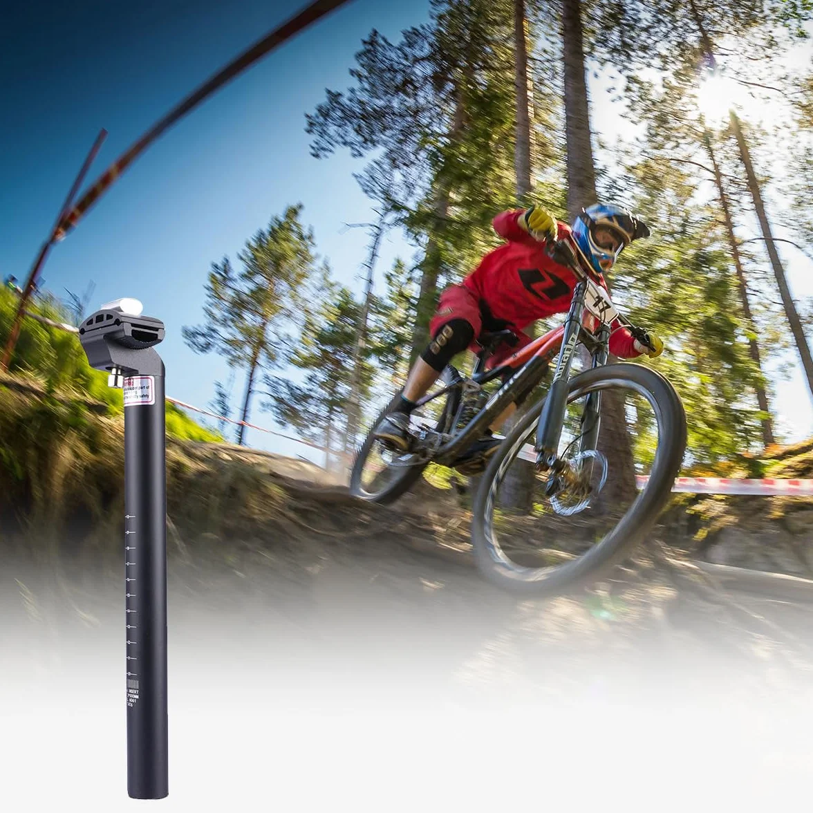 Sztyca siodełka rowerowego 27,2 mm 30 cm ze stopu aluminium
