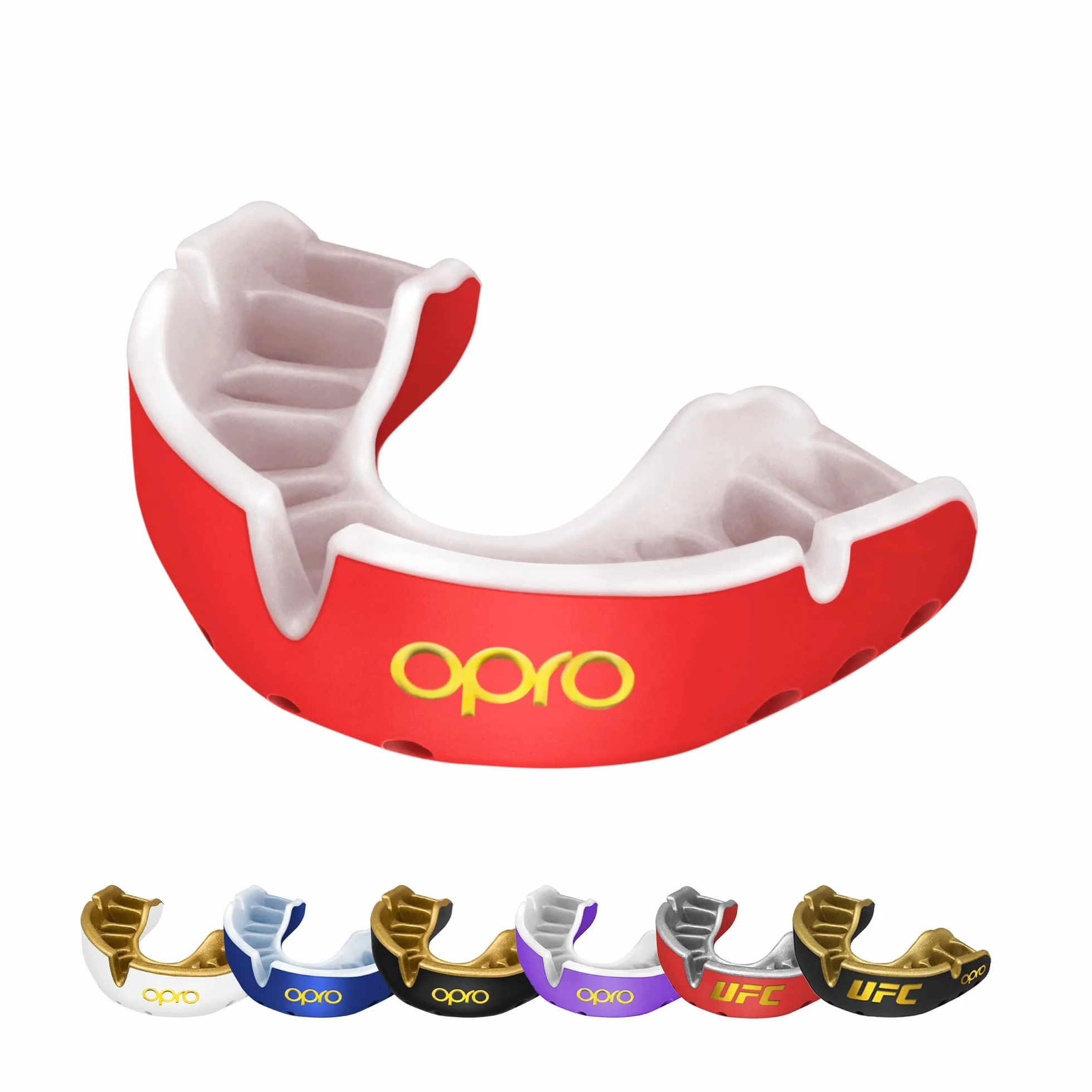 OPRO Ochraniacz na zęby Gold Level Premium Fit – osłona dziąseł dla dorosłych i dzieci – boks MMA rugby hokej