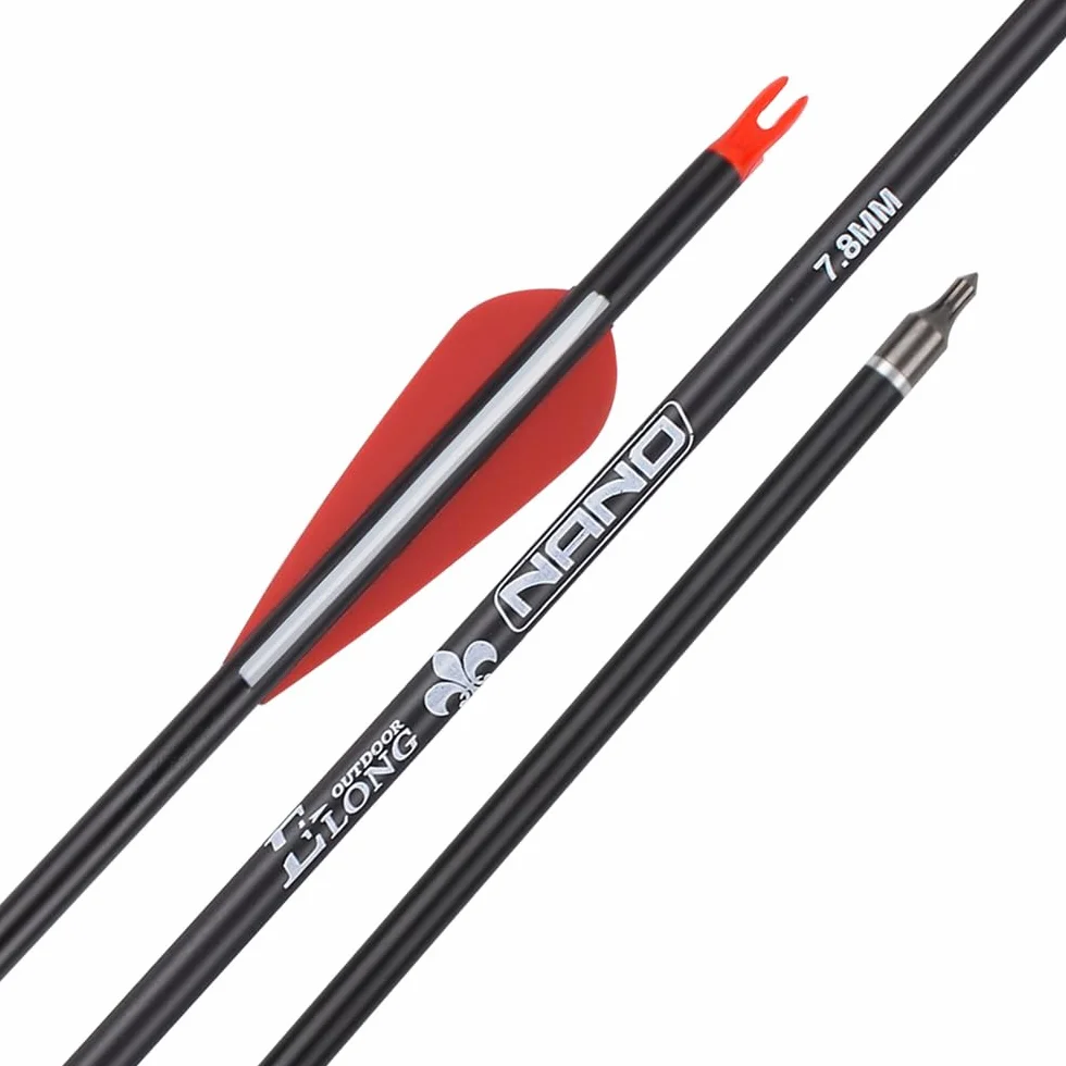 Karbonowe strzały do łucznictwa 61 cm 12 sztuk do łuku refleksyjnego
