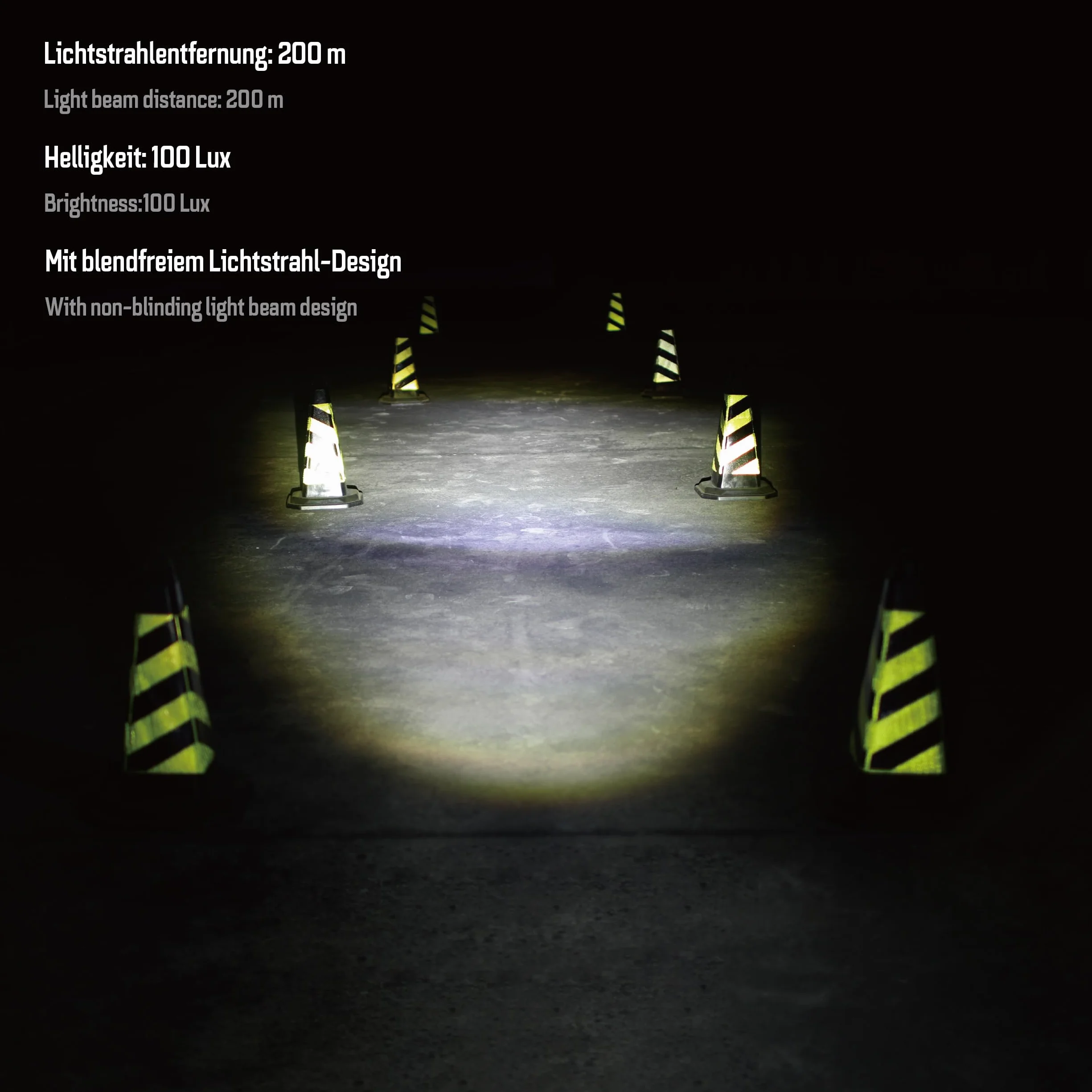 ADDVIEW Przednie światło do roweru elektrycznego 100 Lux Nova E100 – certyfikat StVZO, wodoszczelność IP65, technologia podwójnego obiektywu, do 6 V - 48 V DC, aluminiowa obudowa, nieoślepiający but