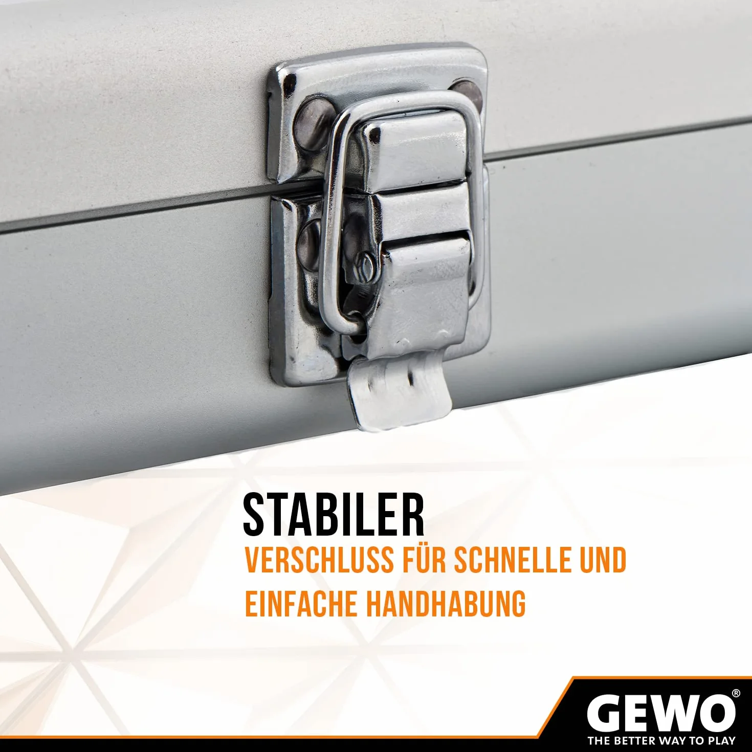 GEWO Aluminiowa walizka na rakietę, do tenisa stołowego, z pianką do bezpiecznego transportu i bezpiecznego przechowywania rakietek do tenisa stołowego i piłek