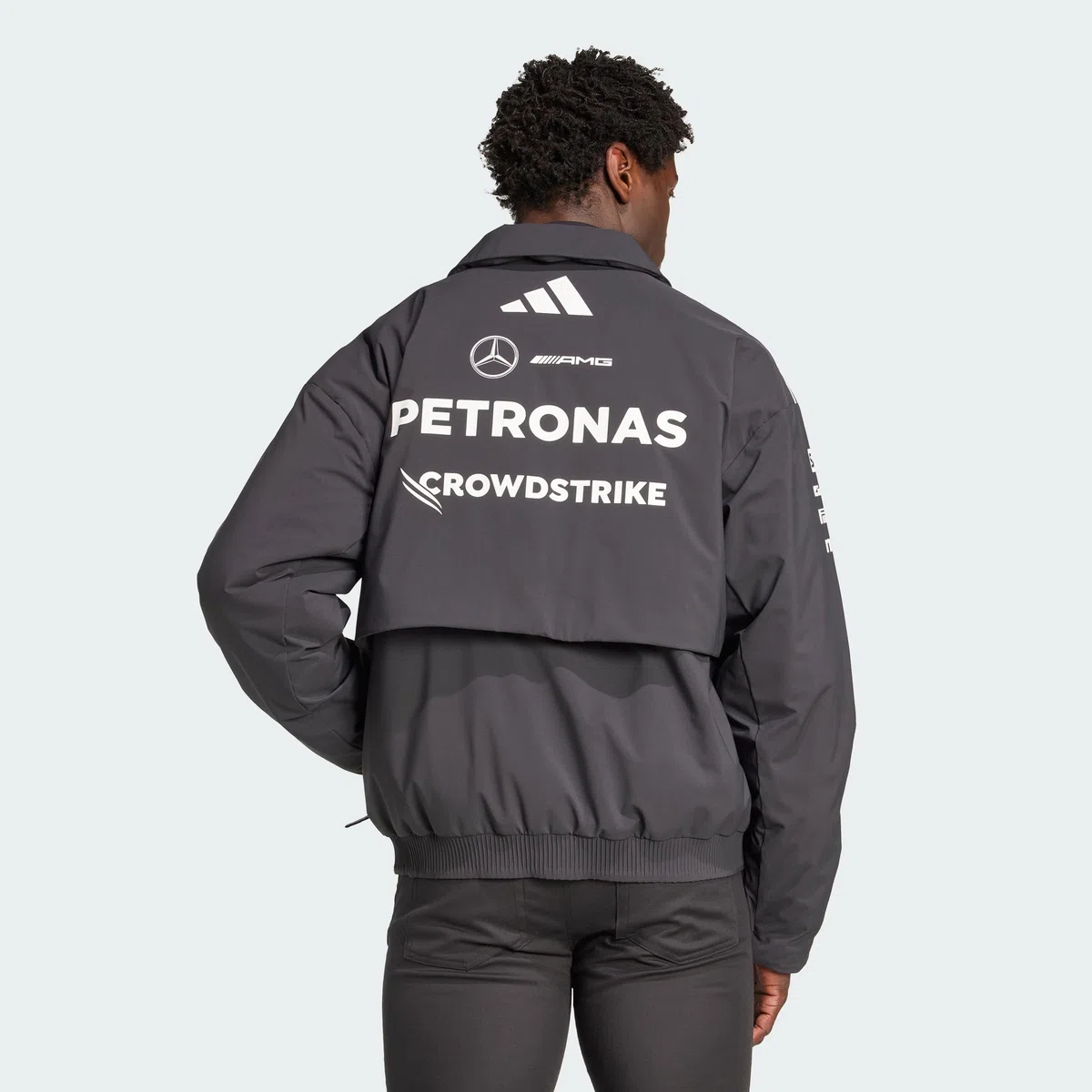 adidas Mężczyźni MERCEDES - AMG PETRONAS FORMULA ONE TEAM TEAM JACKET MEN, Black/White, M