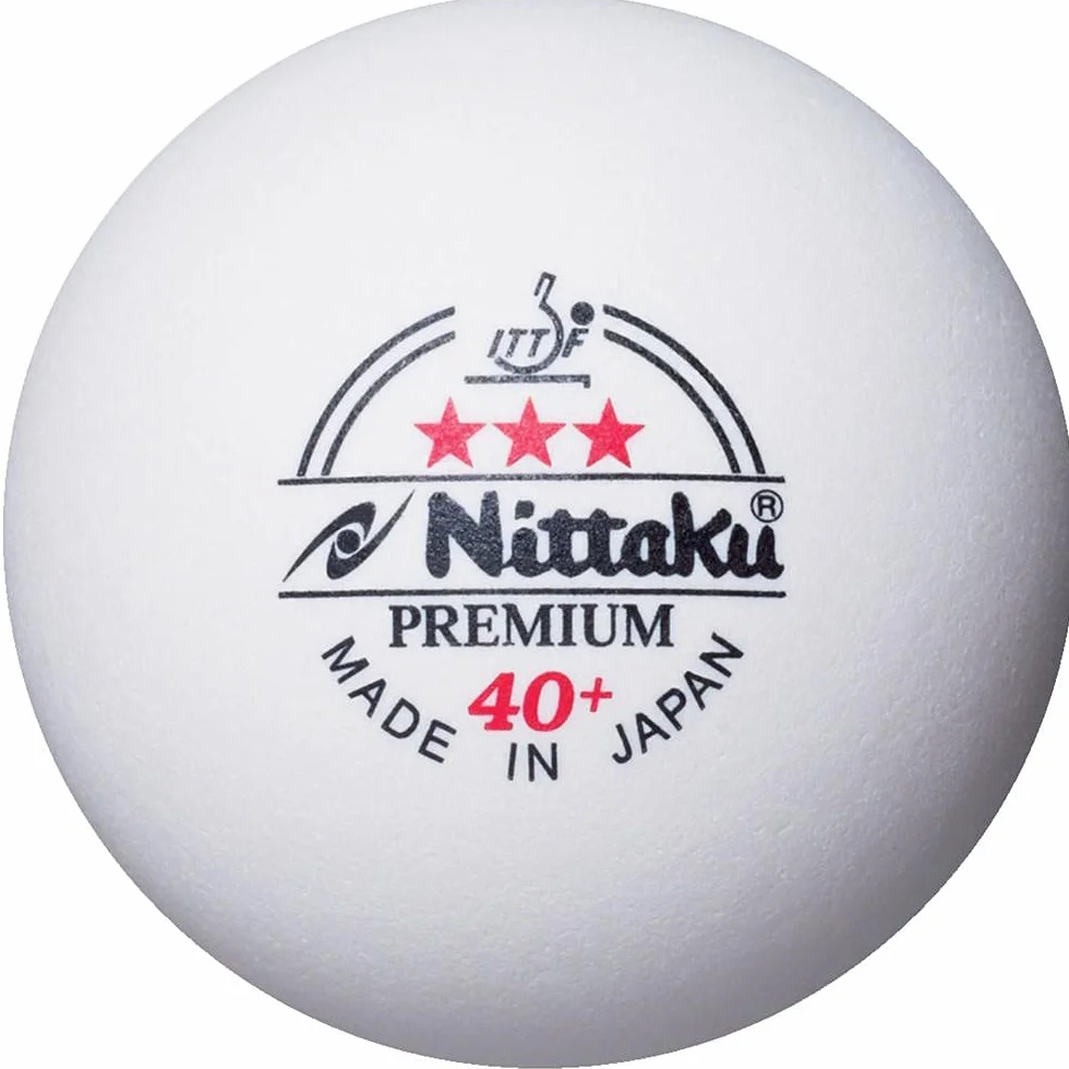 Nittaku Premium 3-gwiazdkowe piłki do tenisa stołowego białe 3 sztuki