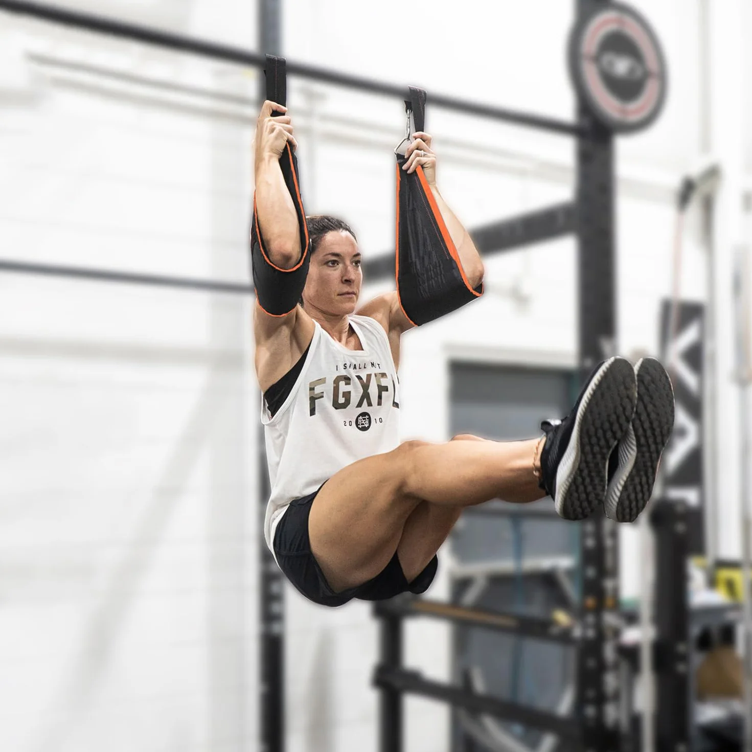 Taeku Szlufki na ramiona do treningu brzucha 1 para, trwałe Ab Straps Slings drążek do podciągania trener brzucha, fitness do 200 kg, obciążenie do drzwi i drążka gimnastycznego (pomarańczowy)