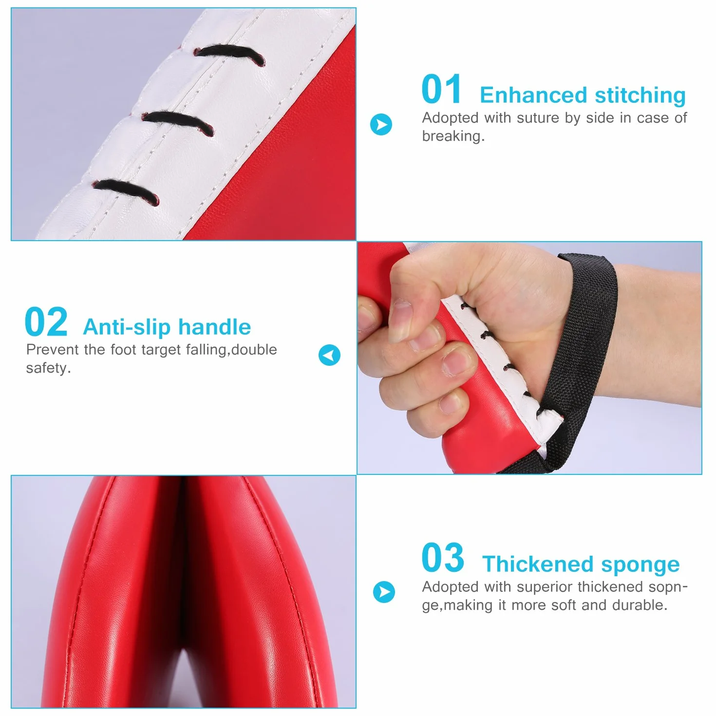 Taekwondo Pad Pads Trwały Pad Trening Boks Sztuki walki Taekwondo Karate Kickboxing Kickboxing Praktyka padów (czerwony)