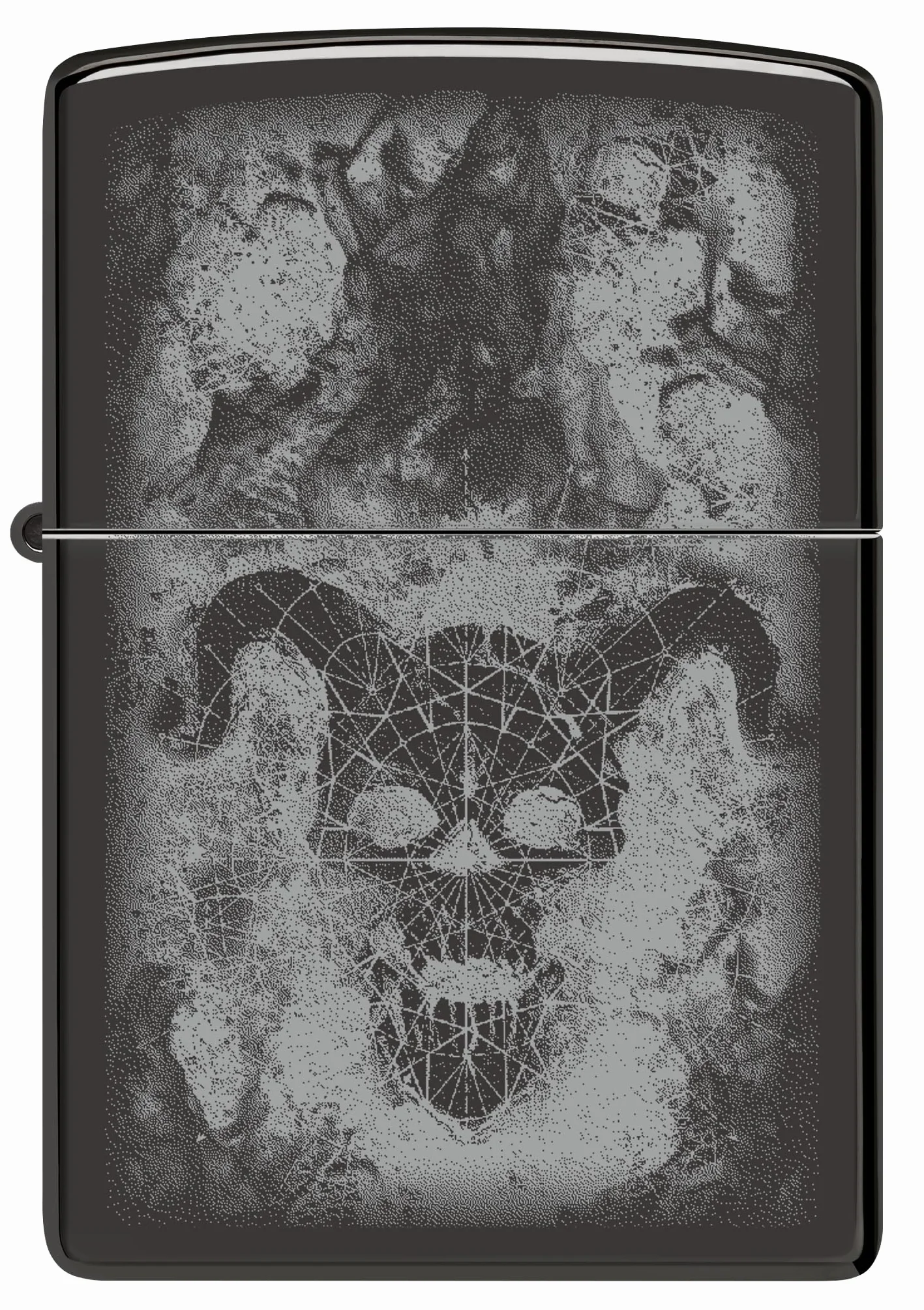 Zippo Devil Zapalniczka Sztormowa, Nadruk Fotograficzny, do Napełniania, Wielokrotnego Użytku, Wiatroodporna Konstrukcja, Pudełko na Prezent, Wykonano w USA, Czarny z optymalnym Połyskiem
