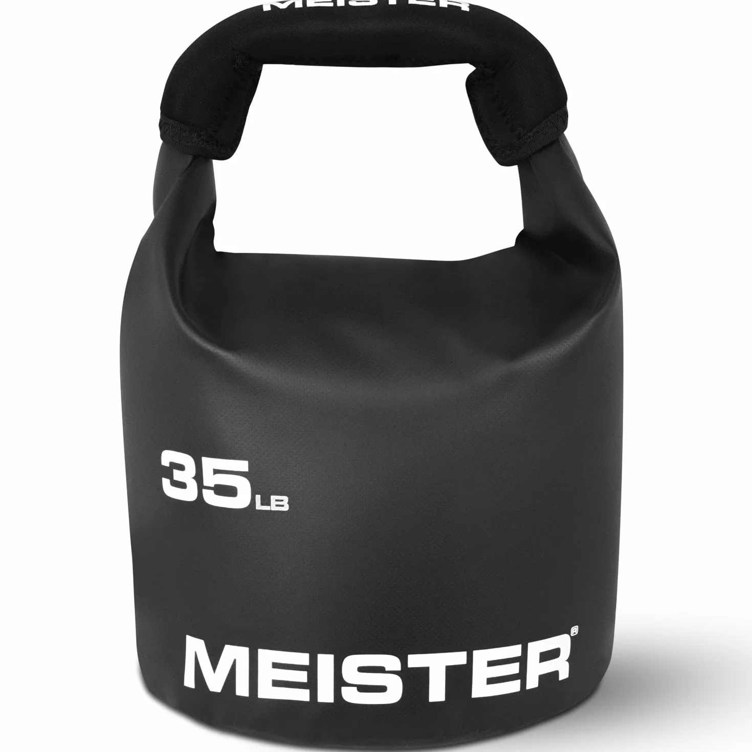 Meister BEAST przenośny kettlebell piaskowy, miękki worek na piasek, waga 15,9 kg, czarny