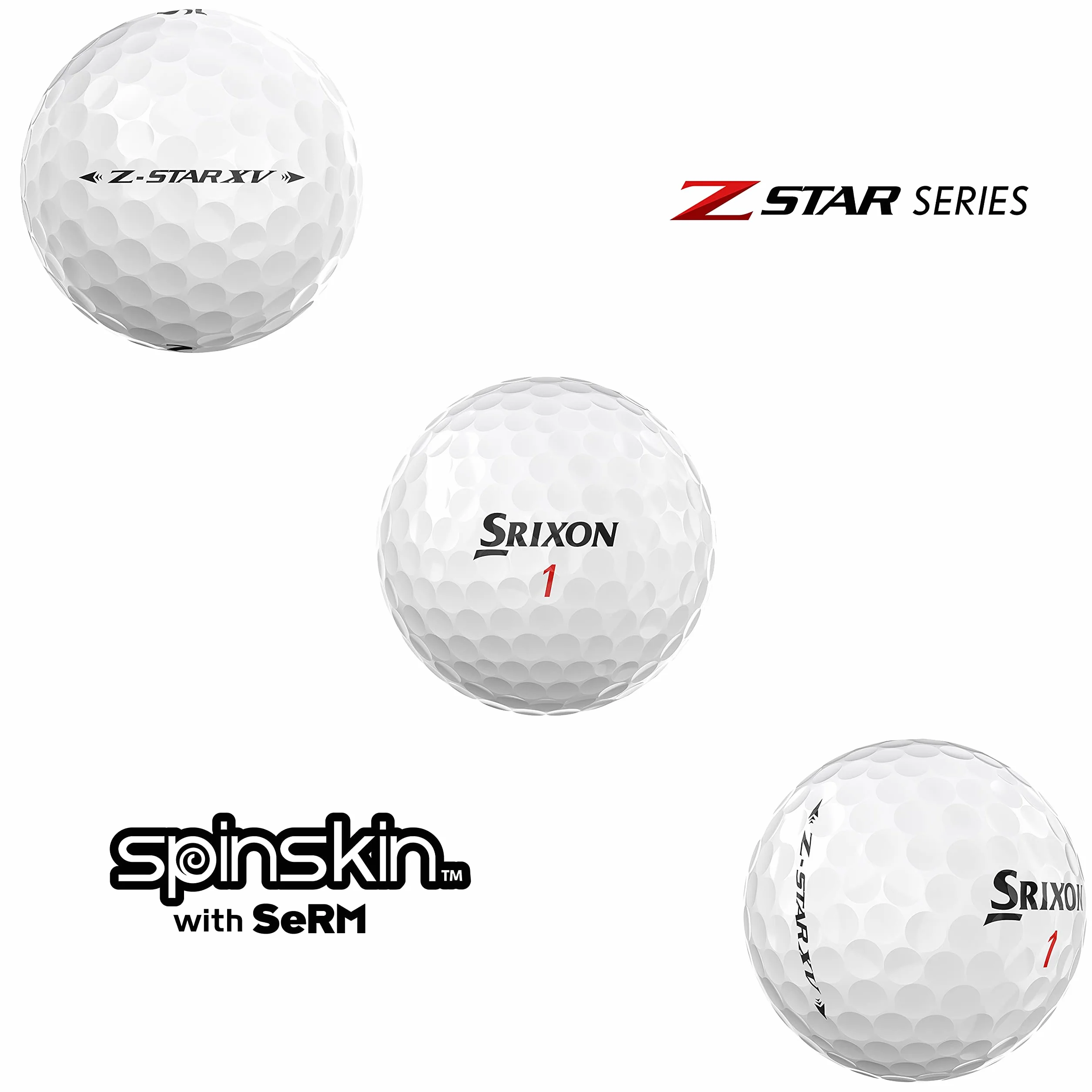 Srixon New Z Star XV 7 – kilkanaście piłek golfowych premium, poziom tras, wydajność, uretan, 4 sztuki, akcesoria golfowe premium i prezenty golfowe