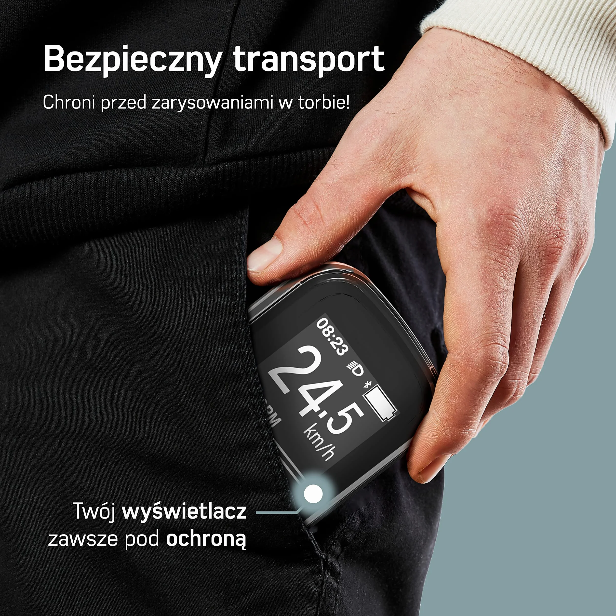 Osłona wyświetlacza roweru elektrycznego Borgen | pasuje do osłony Shimano Steps SC-E-6100 | Przezroczysta, wodoodporna
