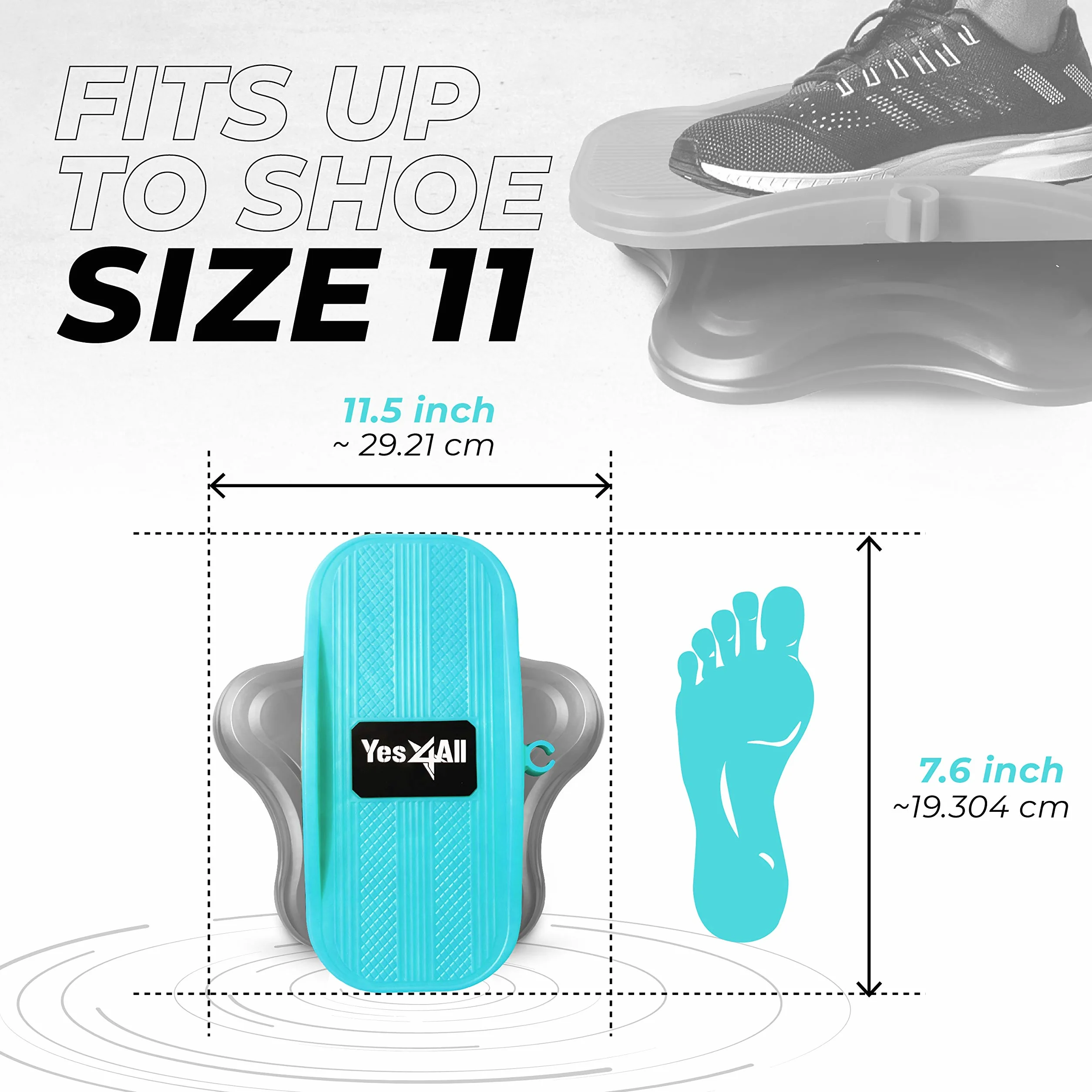 Yes4All Twist Waist Disc - Fitness Talia Twister nowej generacji Fitness Talia Twist Disc do wielofunkcyjnej podeszwy stóp Sprzęt fitness do domu, wyszczuplający sprzęt sportowy