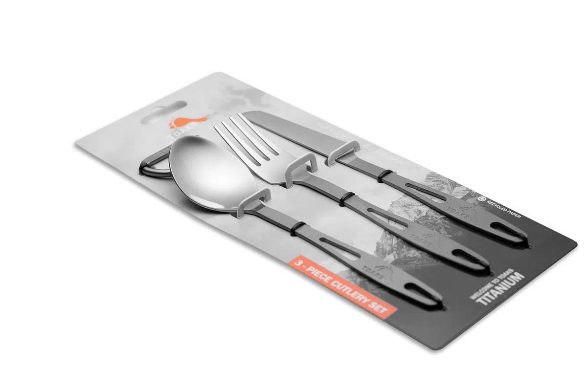 TOAKS Cutlery zestaw 3-częściowy zestaw tytanowych sztućców