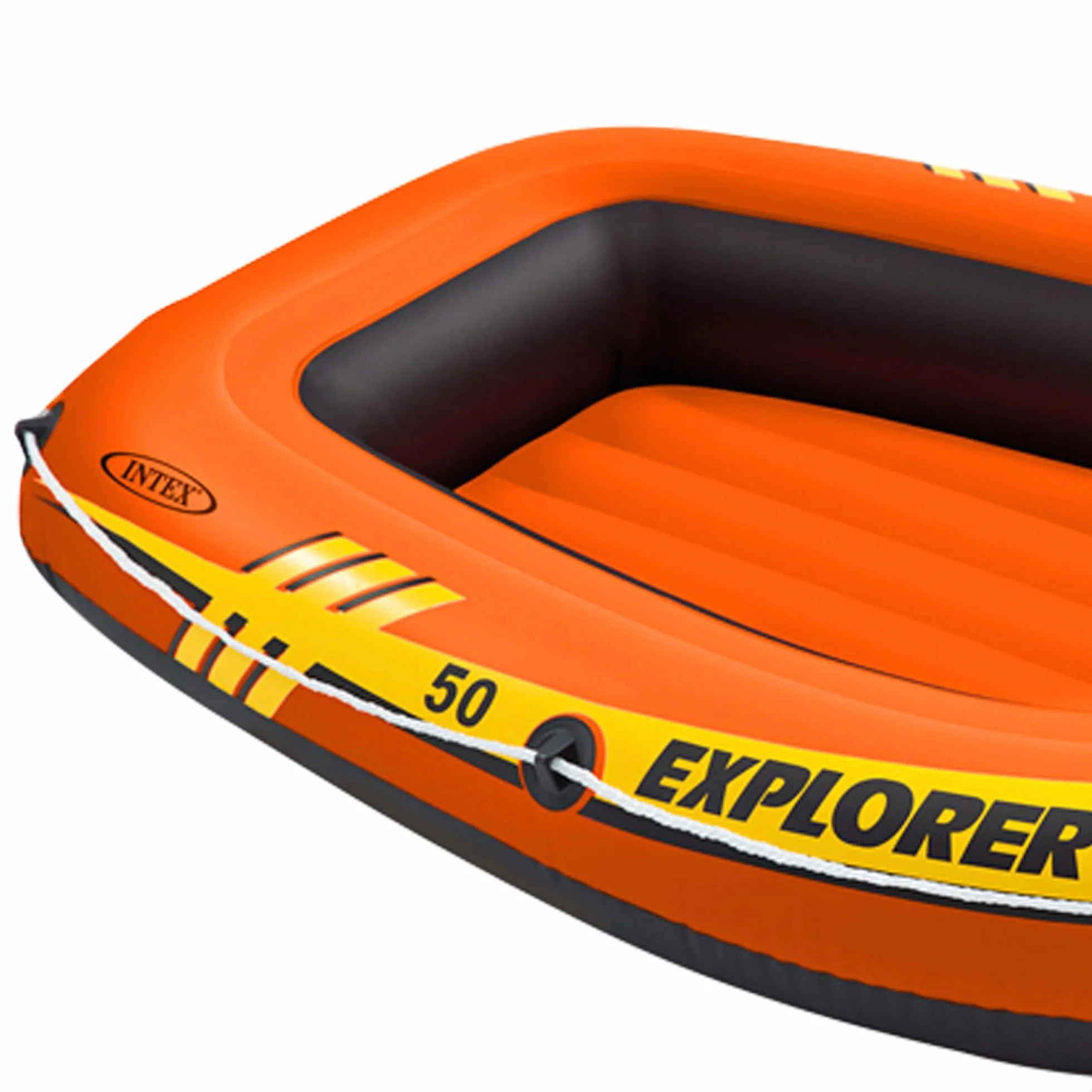 Intex Unisex - Dorośli Bateau Explorer Pro 50 58354NP Dmuchana Łódka, Wielokolorowy, 137 x 85 x 23 cm