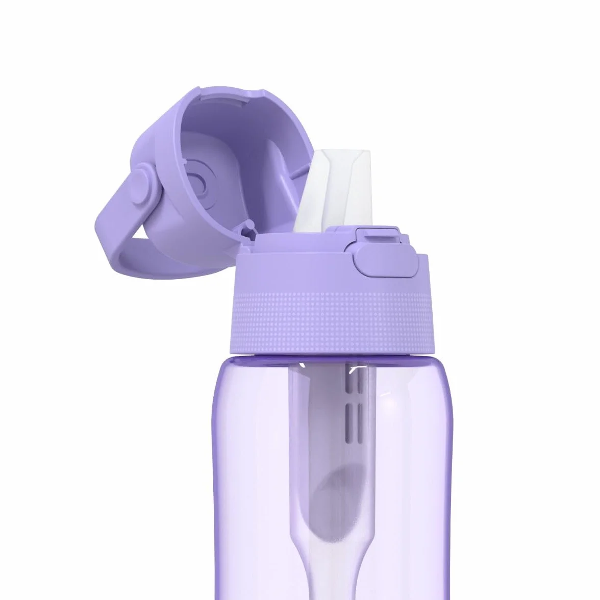 DAFI Butelka filtrująca Solid 0,7 l + wymienny filtr węglowy - Lawendowa - Wykonana z wytrzymałego Tritanu™, Bez BPA, Idealna do Pracy, Szkoły, Siłowni, w Podróż - Wyprodukowano w Polsce