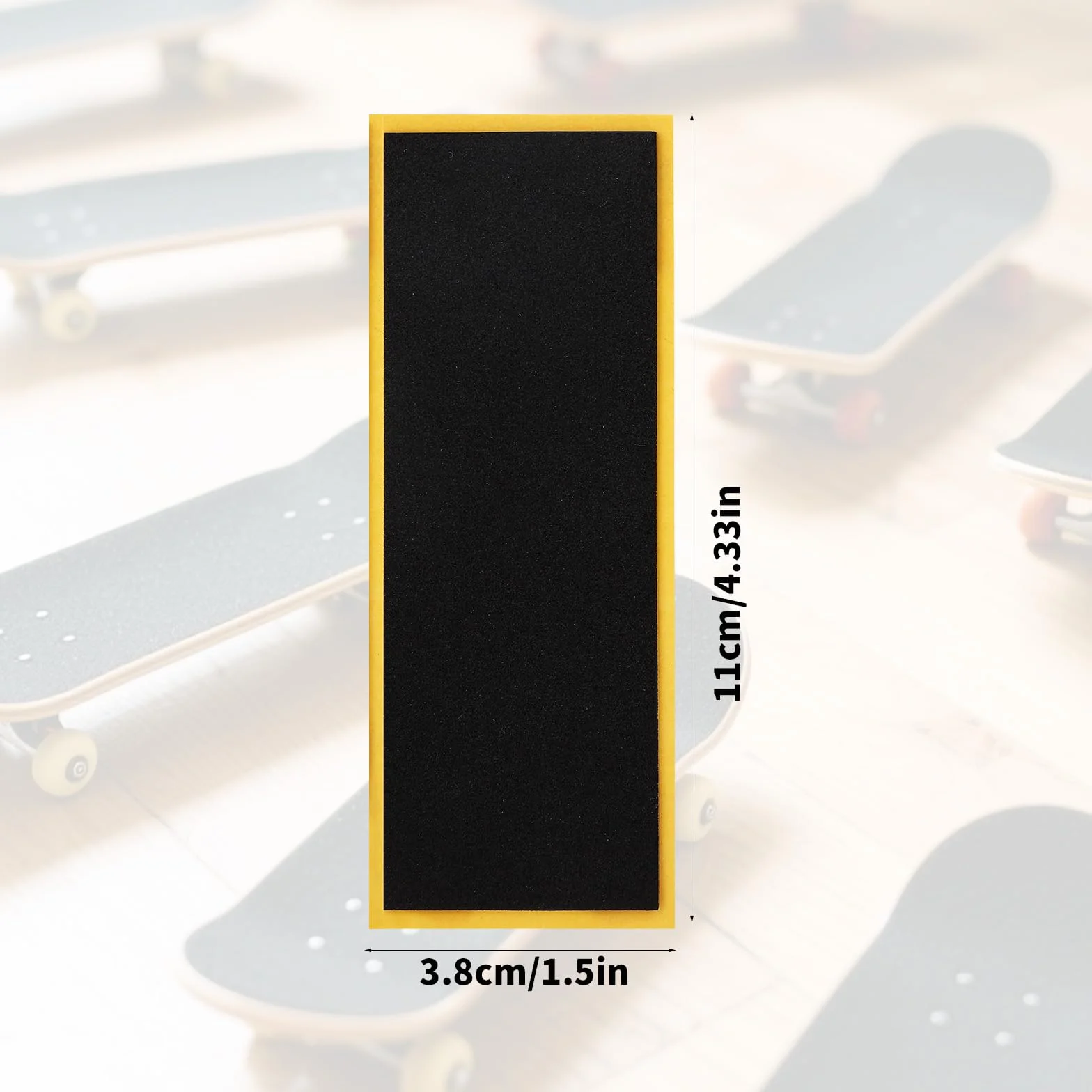 Taśma do Fingerboard 110x38mm Antypoślizgowa Piankowa Naklejka Chwytna Mocny Klej Czarny