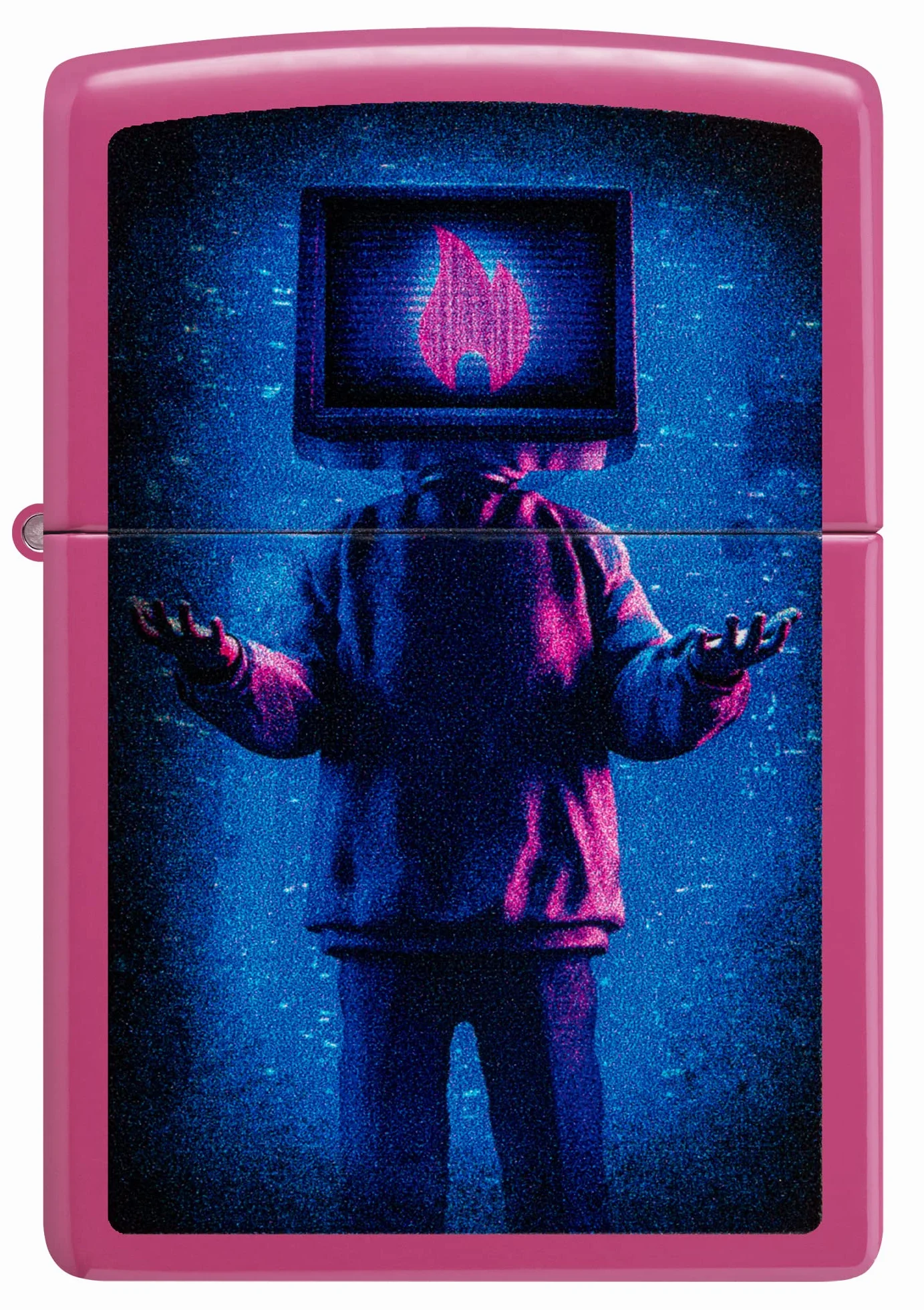 Zippo Zapalniczka Sztormowa Flame TV Man Kolorowy Nadruk Metal Wyprodukowana w USA