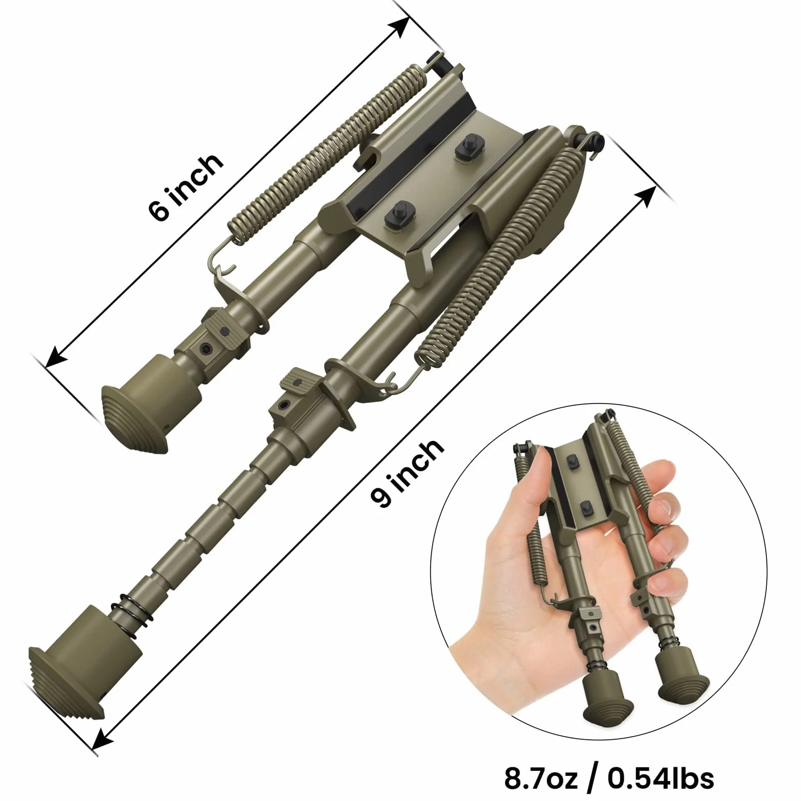 Feyachi B13 M Lock Bipod 6-9 cali Lekki dwójnóg Rilfe bezpośrednio mocowany do systemu M Lock do polowania i strzelania