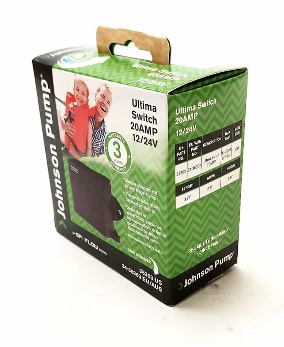 SPX FLOW Ultima Switch 20 A 12/24 V Elektroniczny Przełącznik Automatyczny Johnson Pump do Pompy Zęzowej Heavy Duty