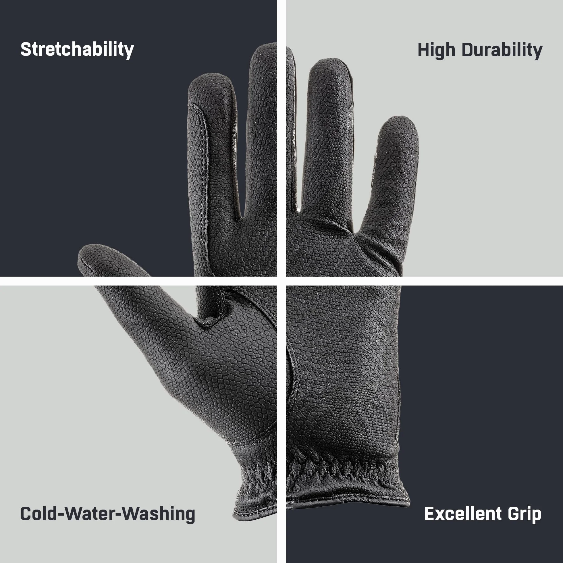 uvex sportstyle winter - rozciągliwe rękawiczki jeździeckie unisex - znakomity chwyt i trwałość - izolacja Thinsulate - black - 9.5