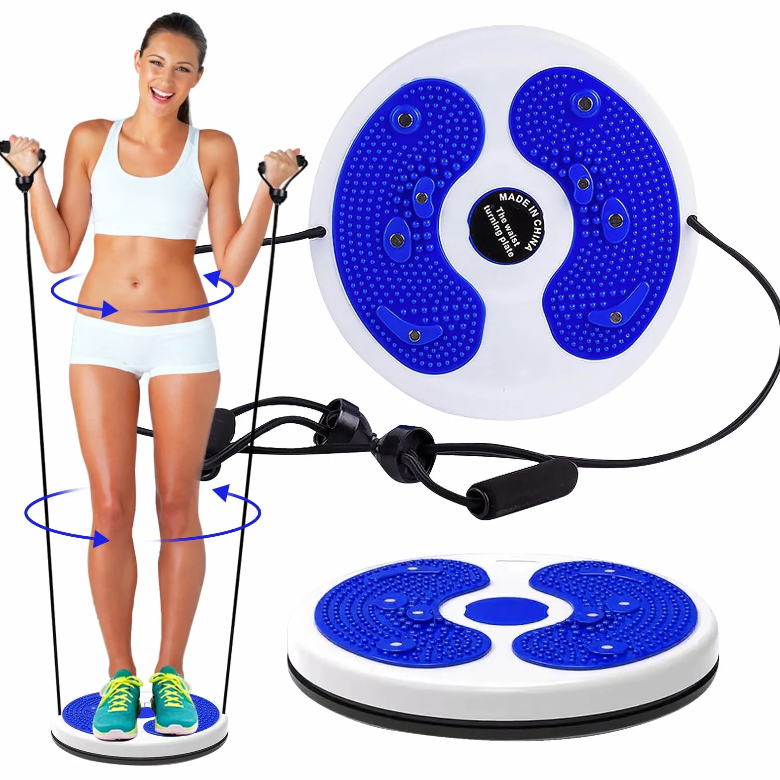 Nizirioo Twist Board Twist Waist, Twist Waist Board Disc Board ze sznurkiem, do fitnessu i ruchu bioder i talii Twist Waist do fitnessu i treningu